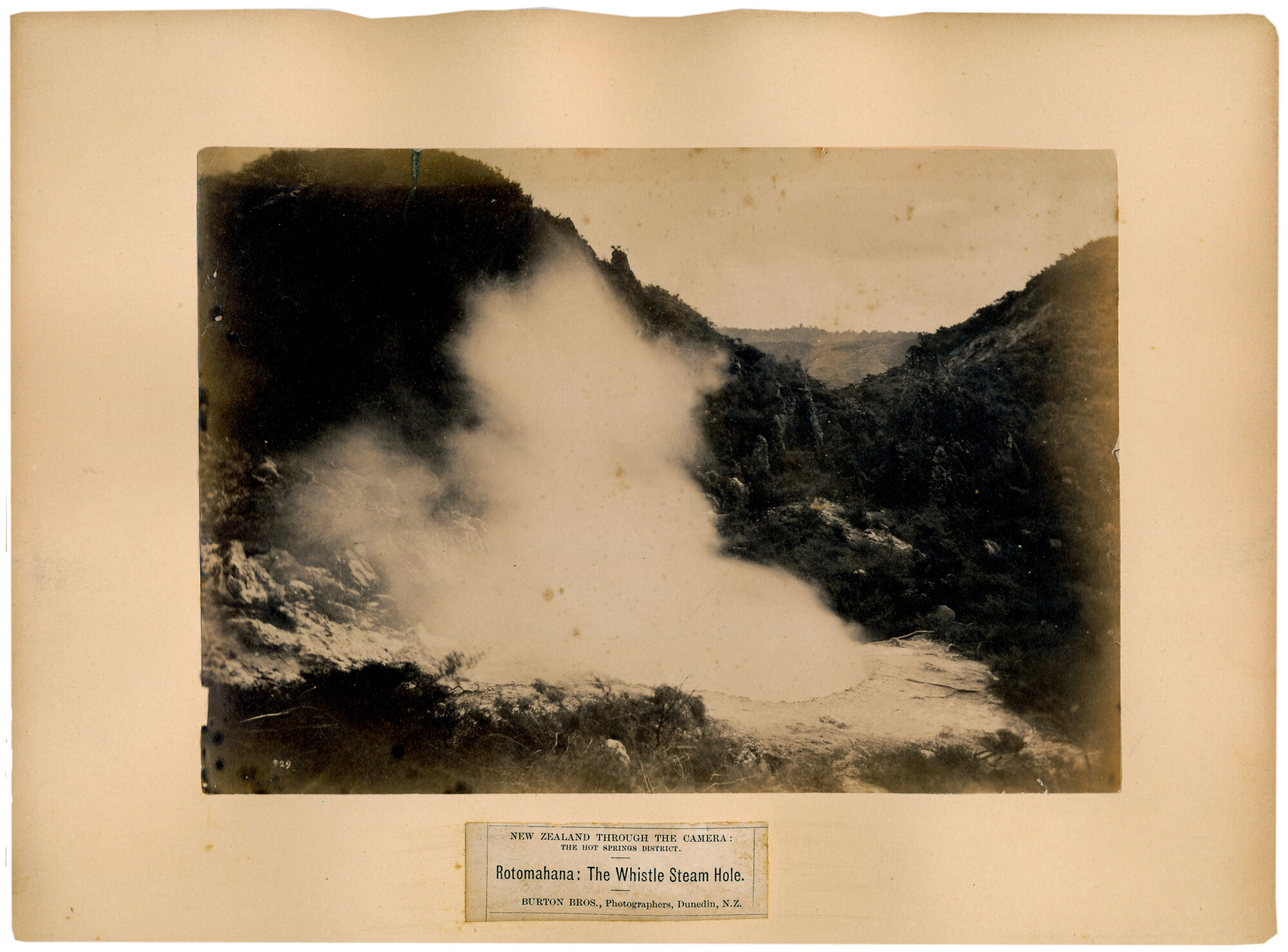 Whistle Steam Hole, Rotomahana, circa 1875