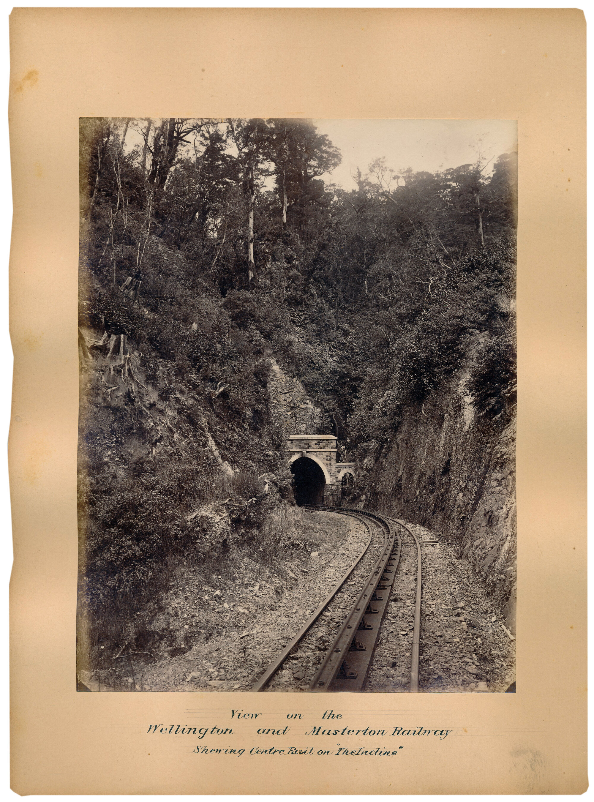 Wellington-Masterton Railway circa 1880; Rimutaka Incline; entrance to Summit tunnel?