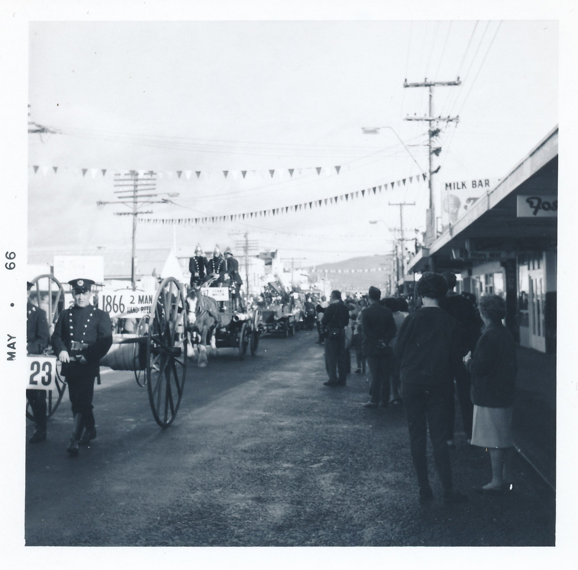 City Status procession No. 23; fire brigades and vintage appliances.