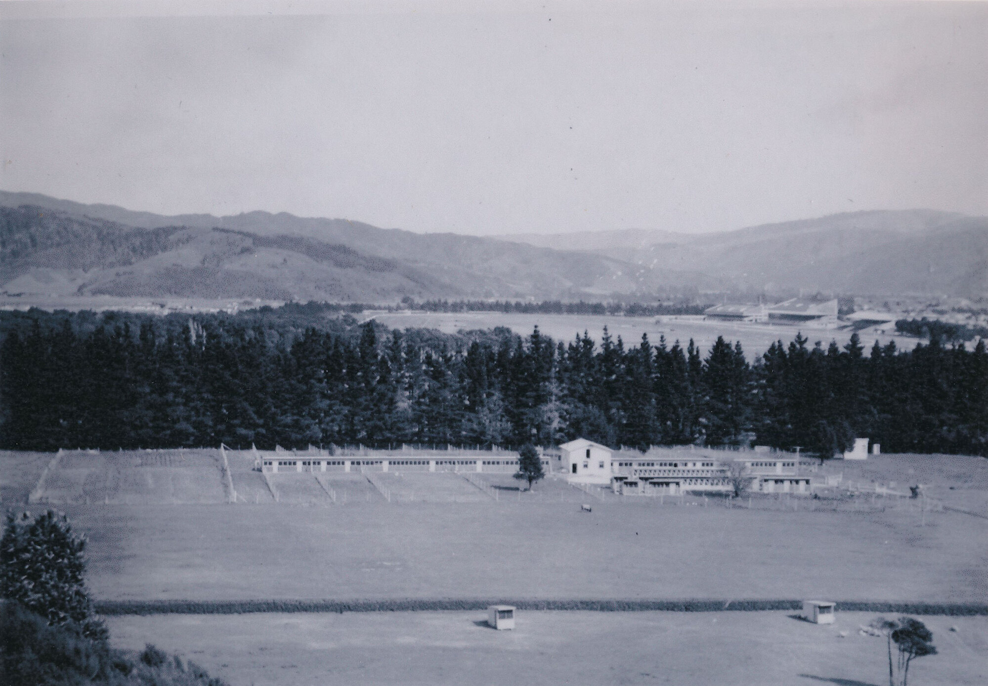 Wallaceville Research Centre buildings; poultry station, seen from hll to the east, 1936