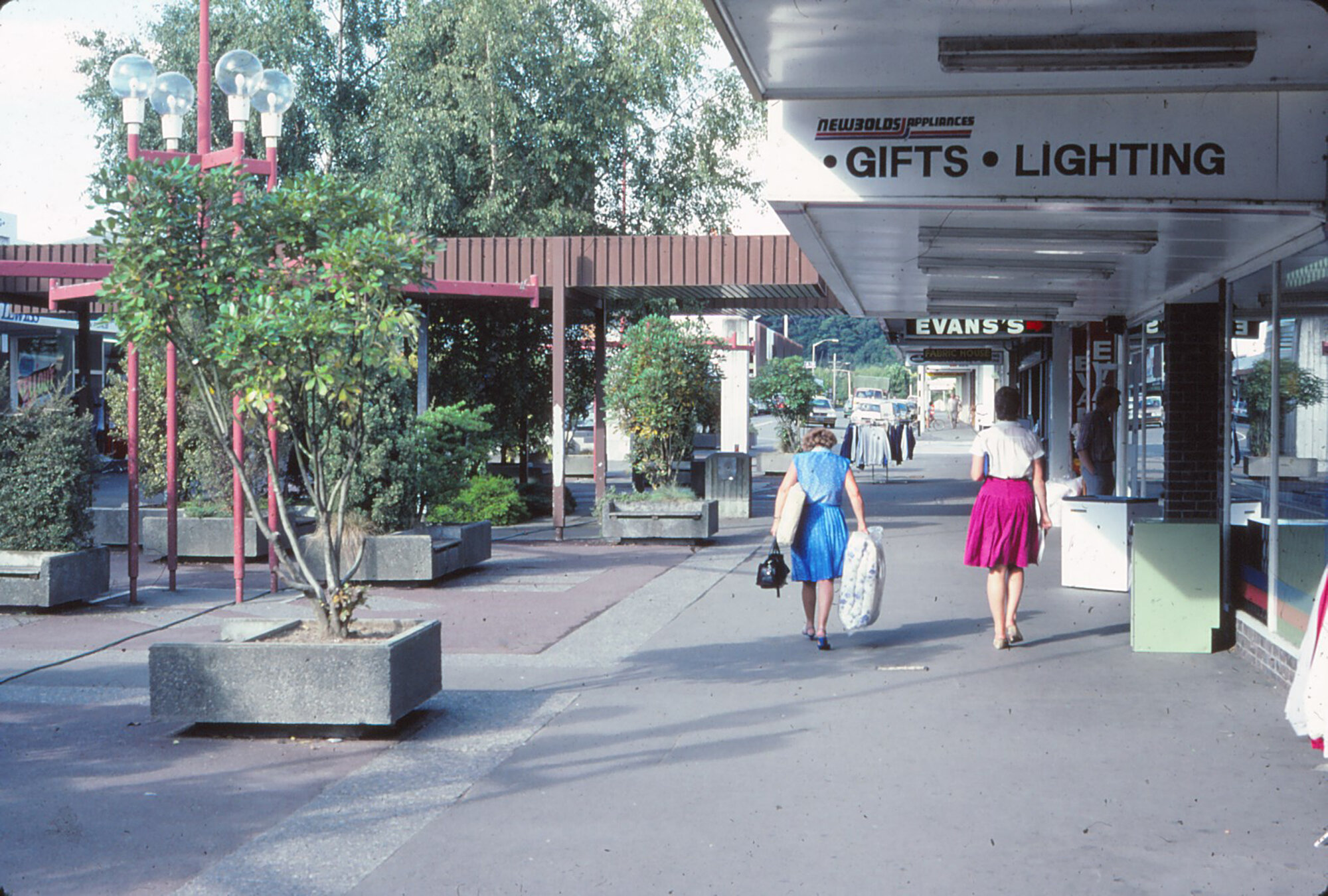 Main Street; pedestrian precinct; looking east from near Geange Street, circa 1980s