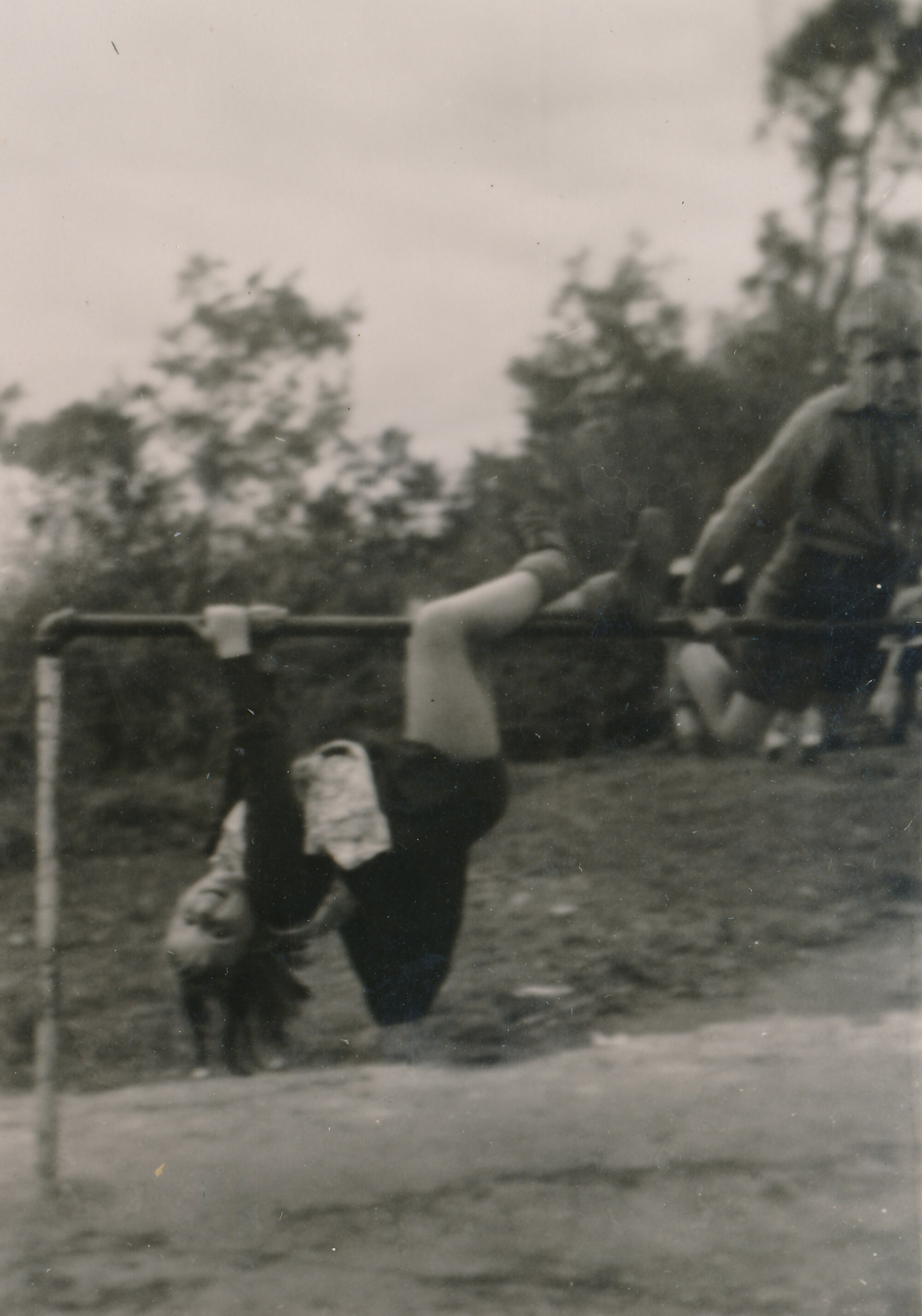 Te Marua School; Child on the Monkey Bars; Circa 1955