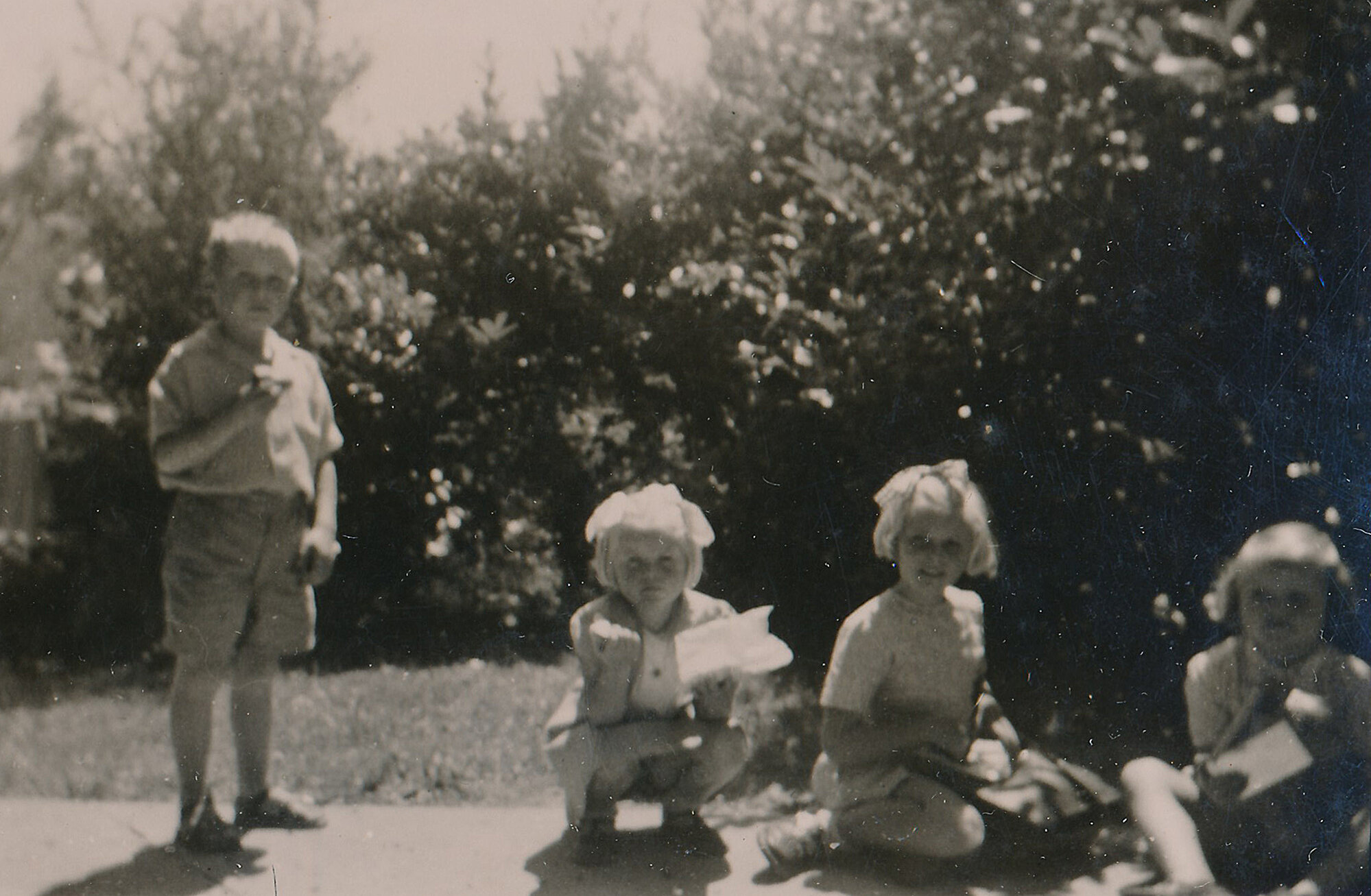 Te Marua School; children Sitting Outside; Circa 1955