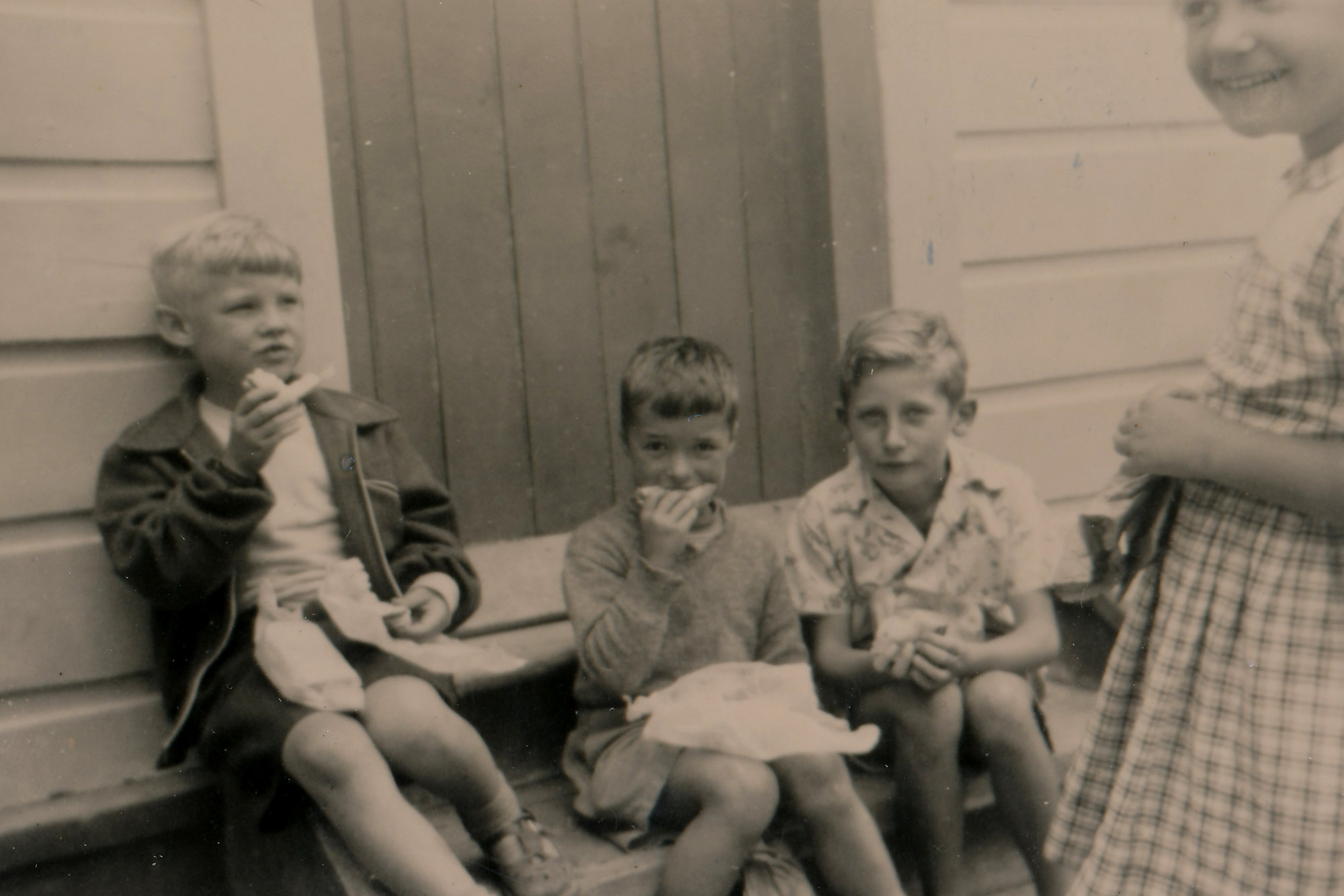 Te Marua School; children Eating Sandwiches; Circa 1955