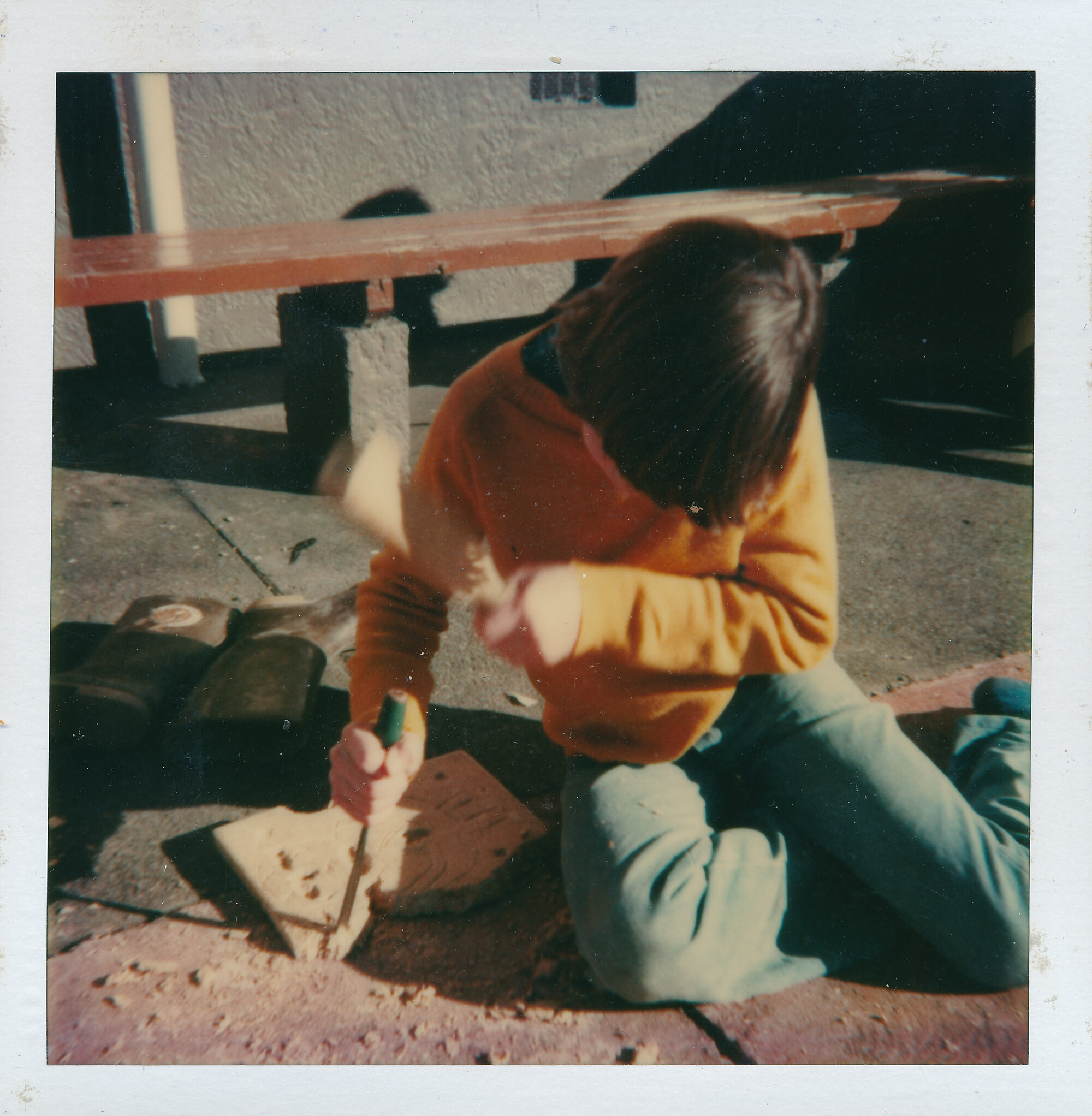 Brown Owl School 1980; wood carving