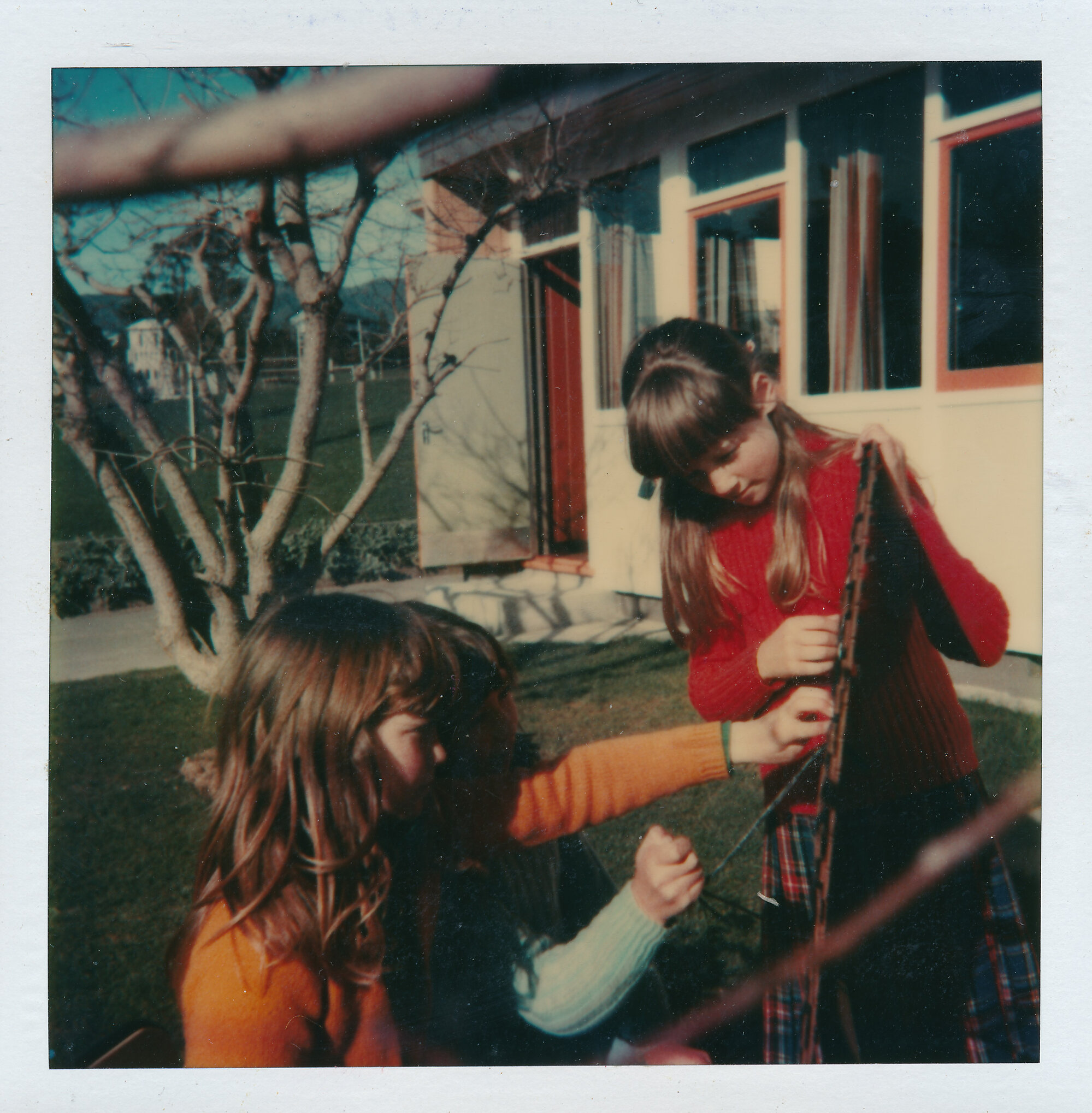 Brown Owl School 1980; making tukutuku