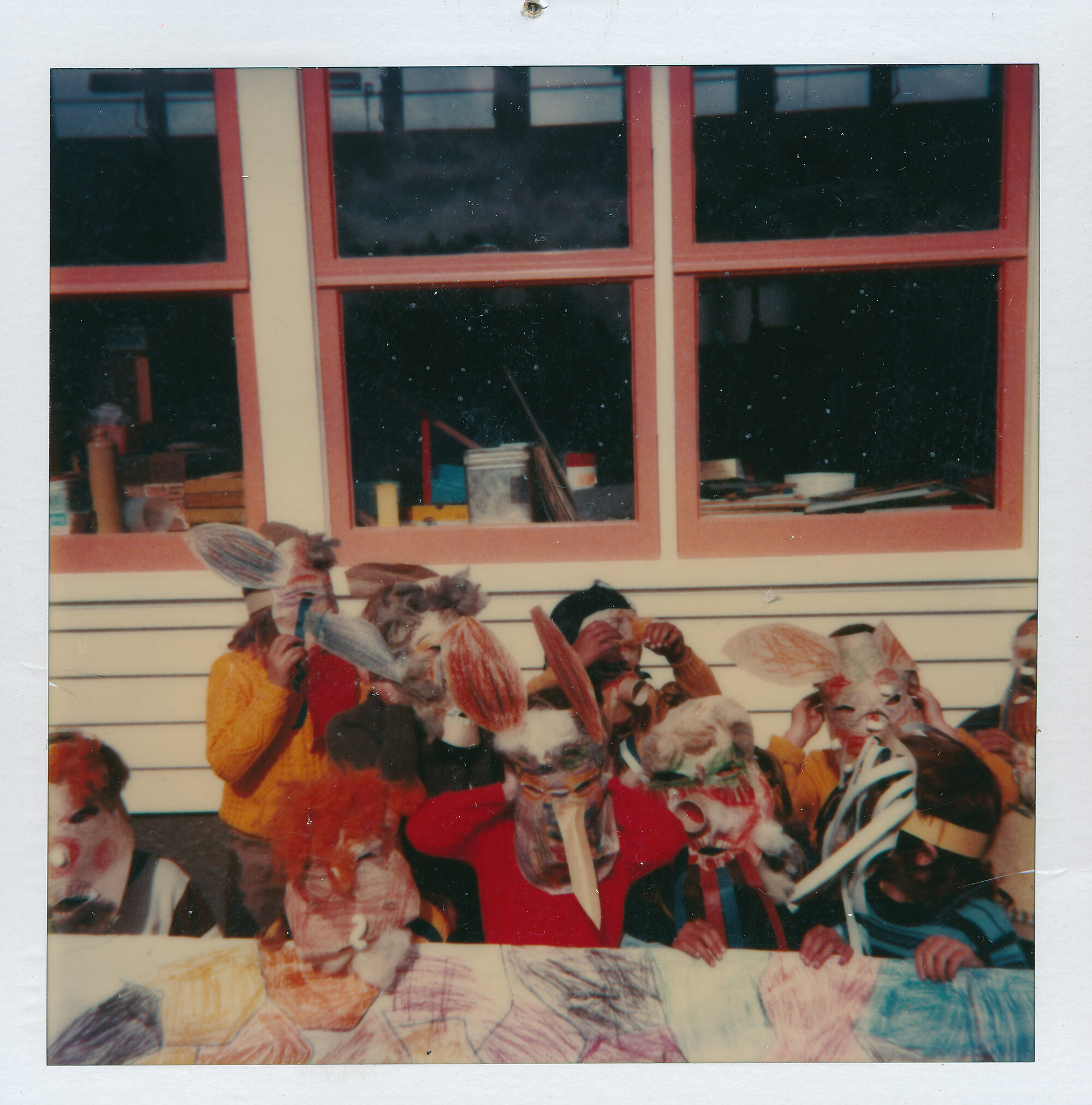 Brown Owl School 1980; Room 11; masks