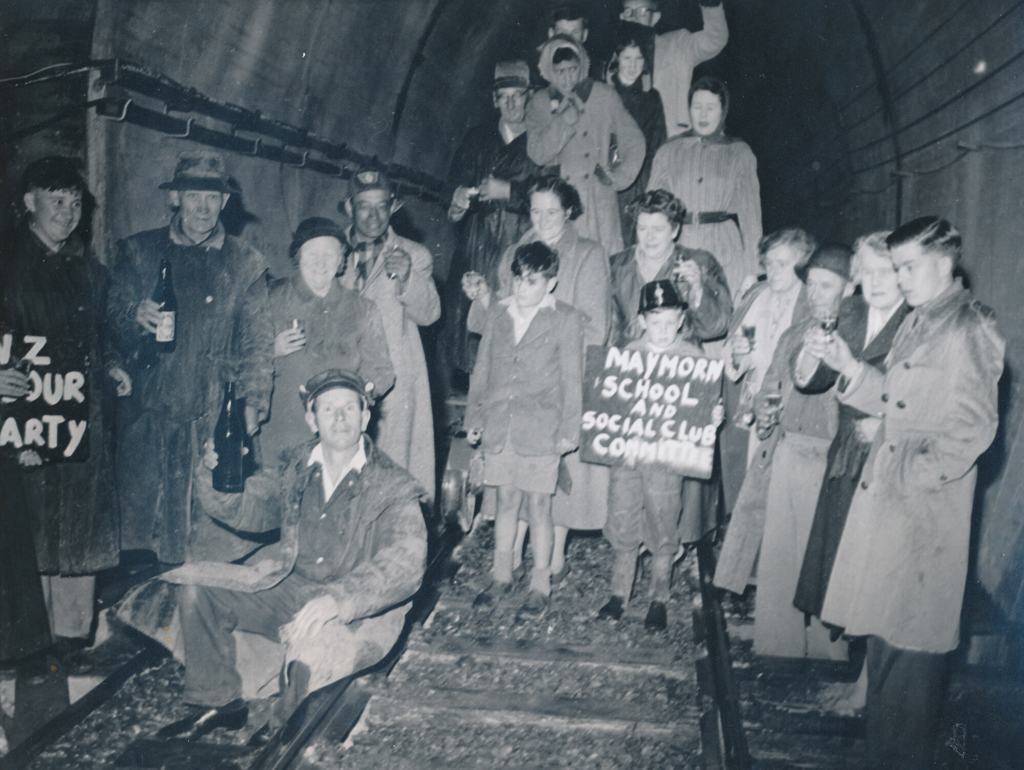Rimutaka Tunnel: Unofficial Opening at Mangaroa Portal; 1954