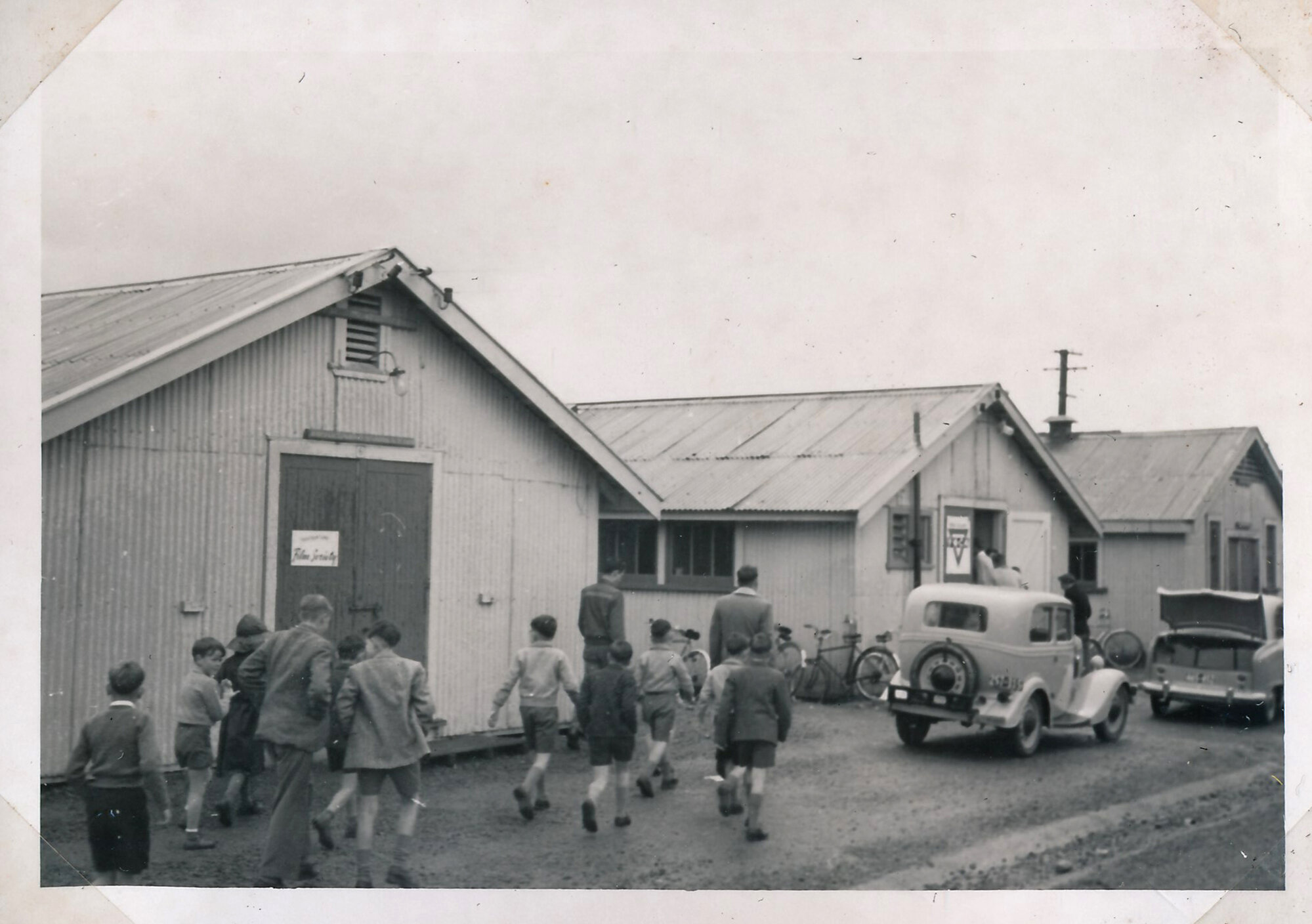 Y.M.C.A Photograph Album; Page 34; Boys from the Sedgley Boys Home Arrive for a Day of Entertainment