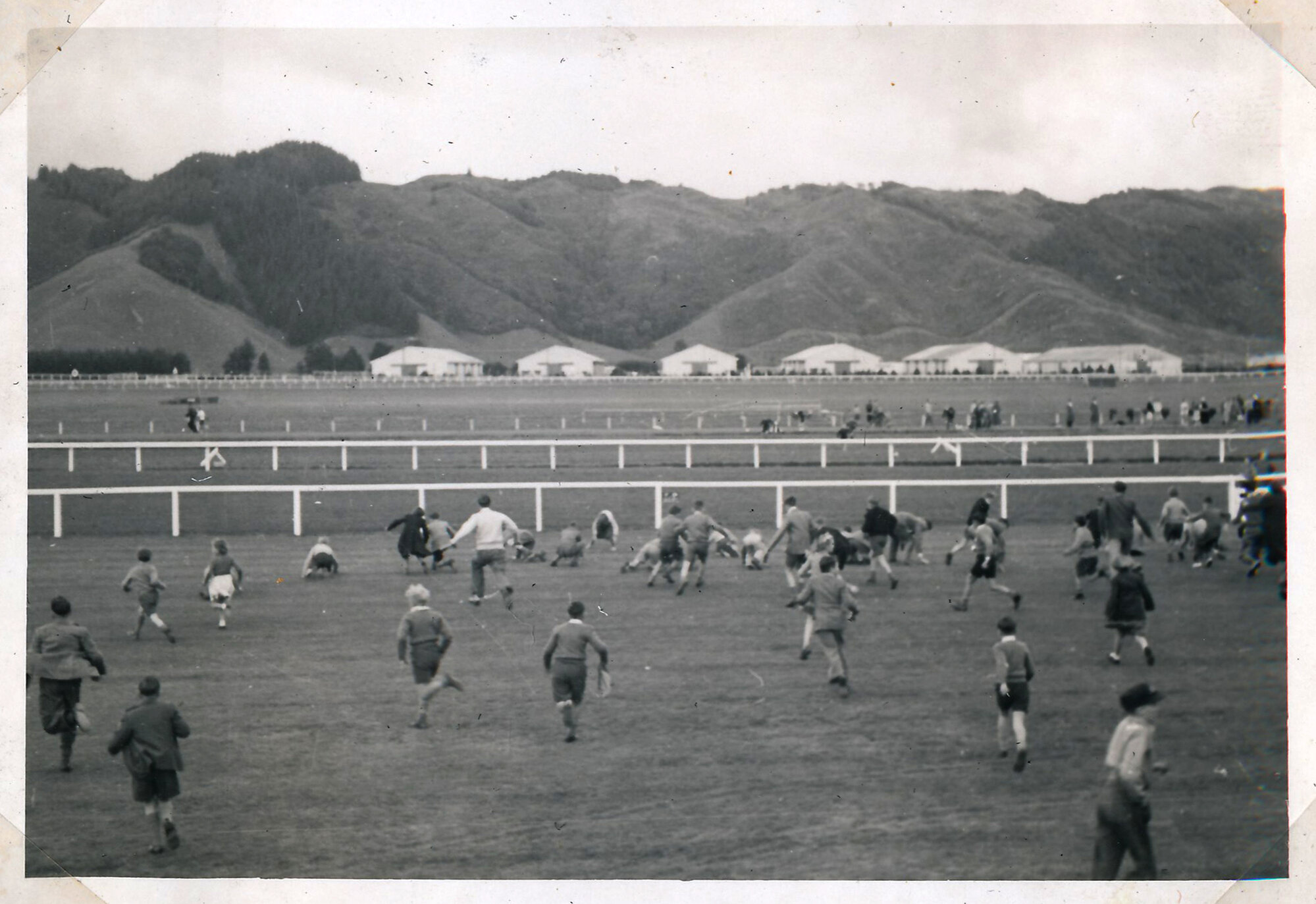 Y.M.C.A Photograph Album; Page 40: Aerial Lolly Scramble