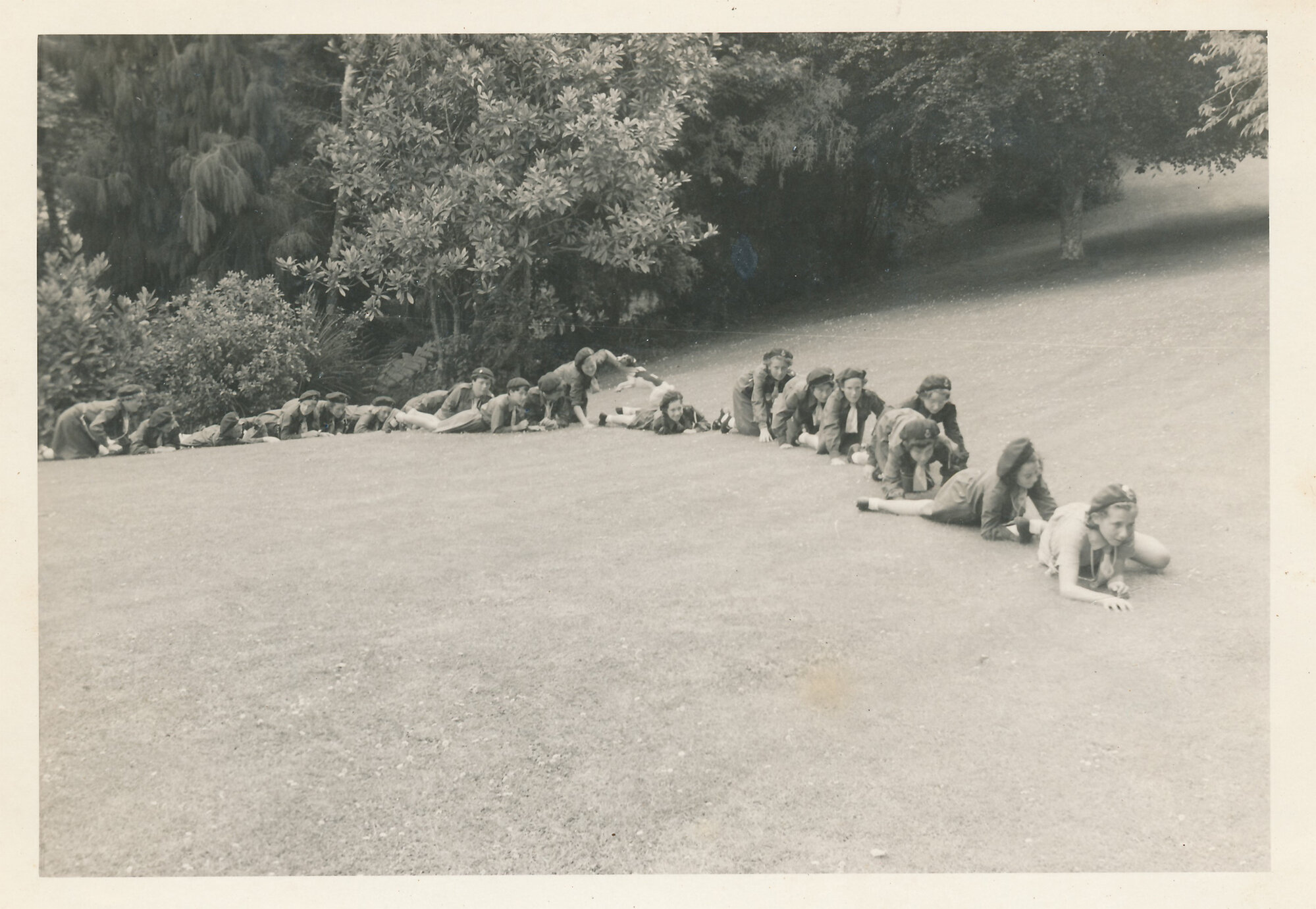 Girl Guides; First Silverstream Company; Stalking Practice; December 1959
