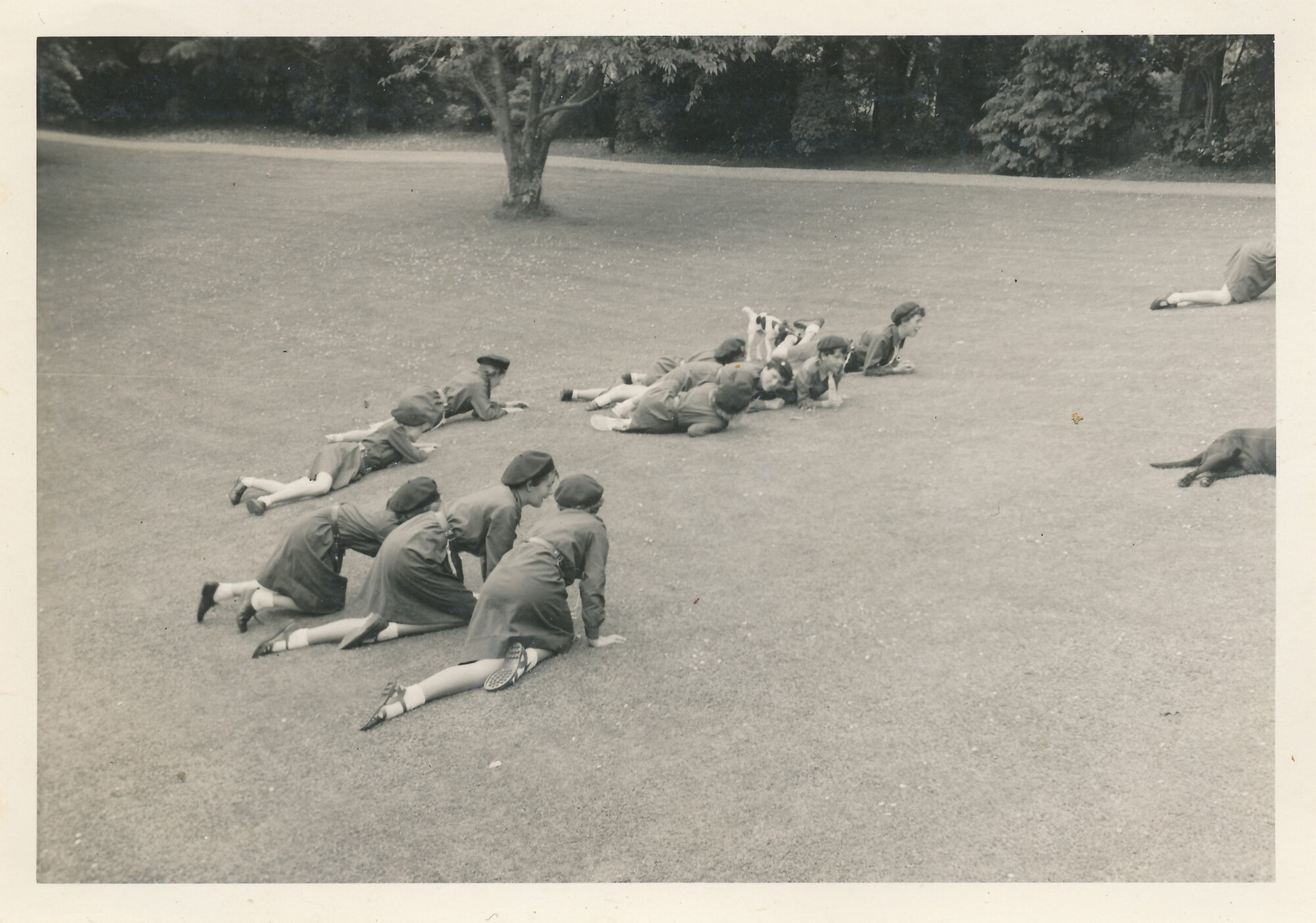Girl Guides; First Silverstream Company; Stalking Practice; December 1959