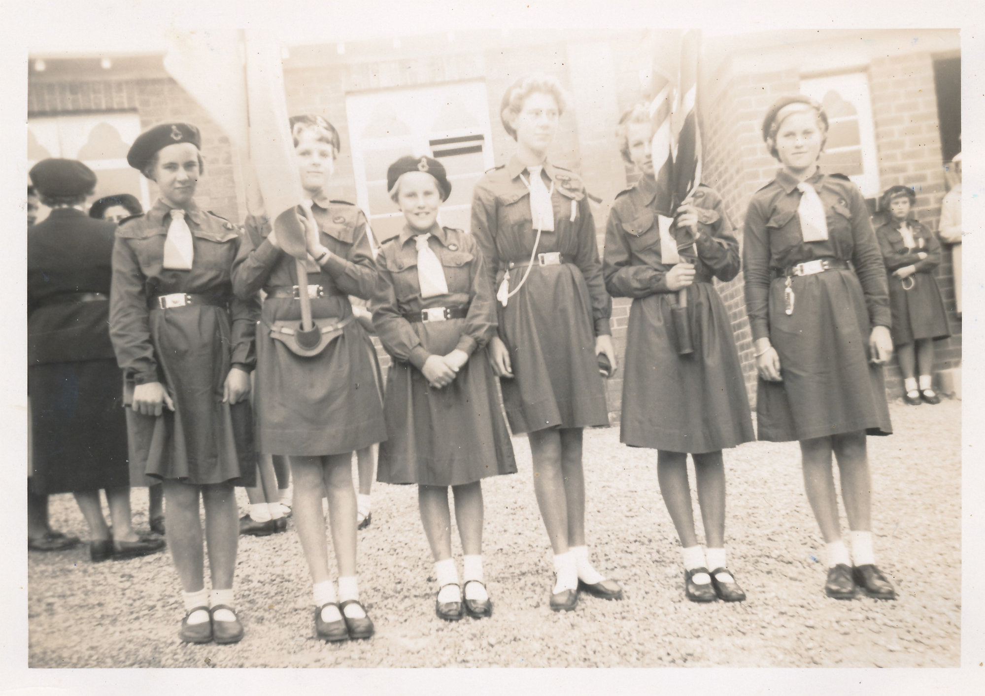 Girl Guides; First Silverstream Company; Blessing of the Colours; April 1960