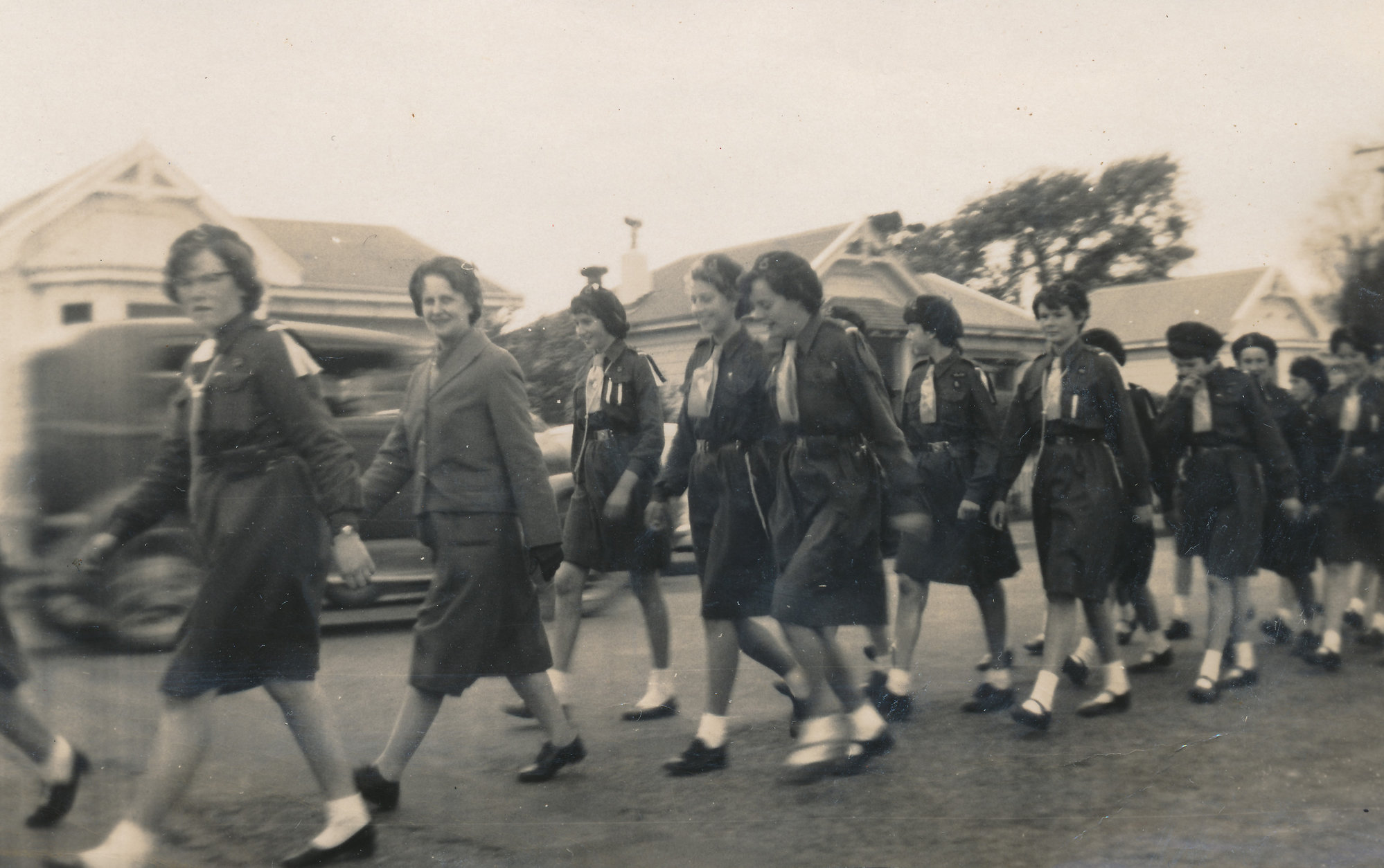 Girl Guides; First Silverstream Company; 50 Years of Guiding Celebration Parade; 1960