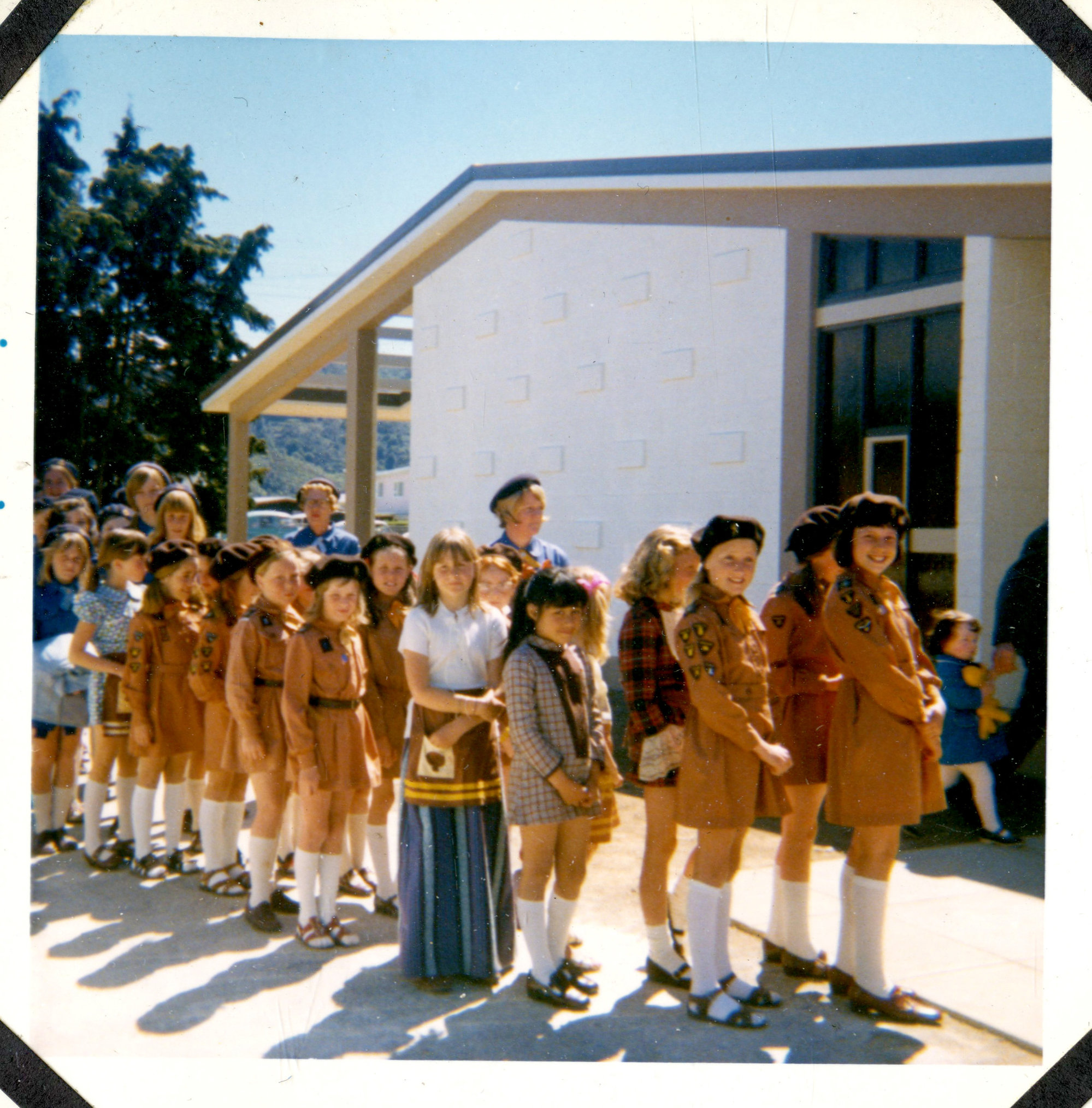 Girl Guides Upper Hutt Division; Brownies in Church Parade; 1974