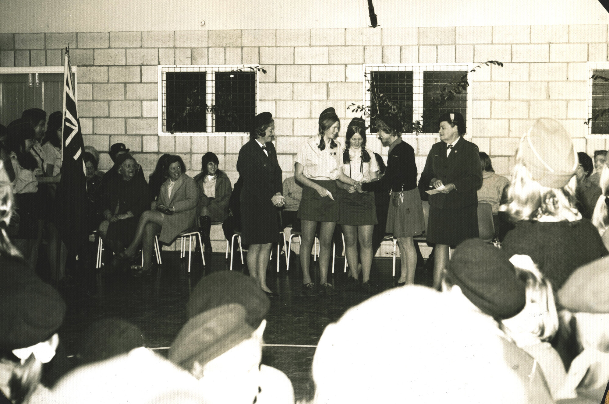 Girl Guides Upper Hutt Division; Queen's Guide Award Presentation; 1972