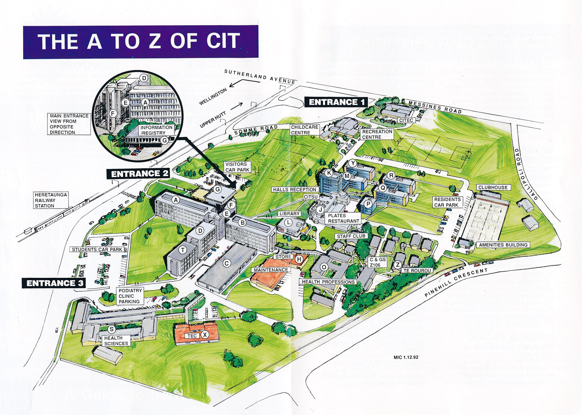 Map of CIT; ca  1993