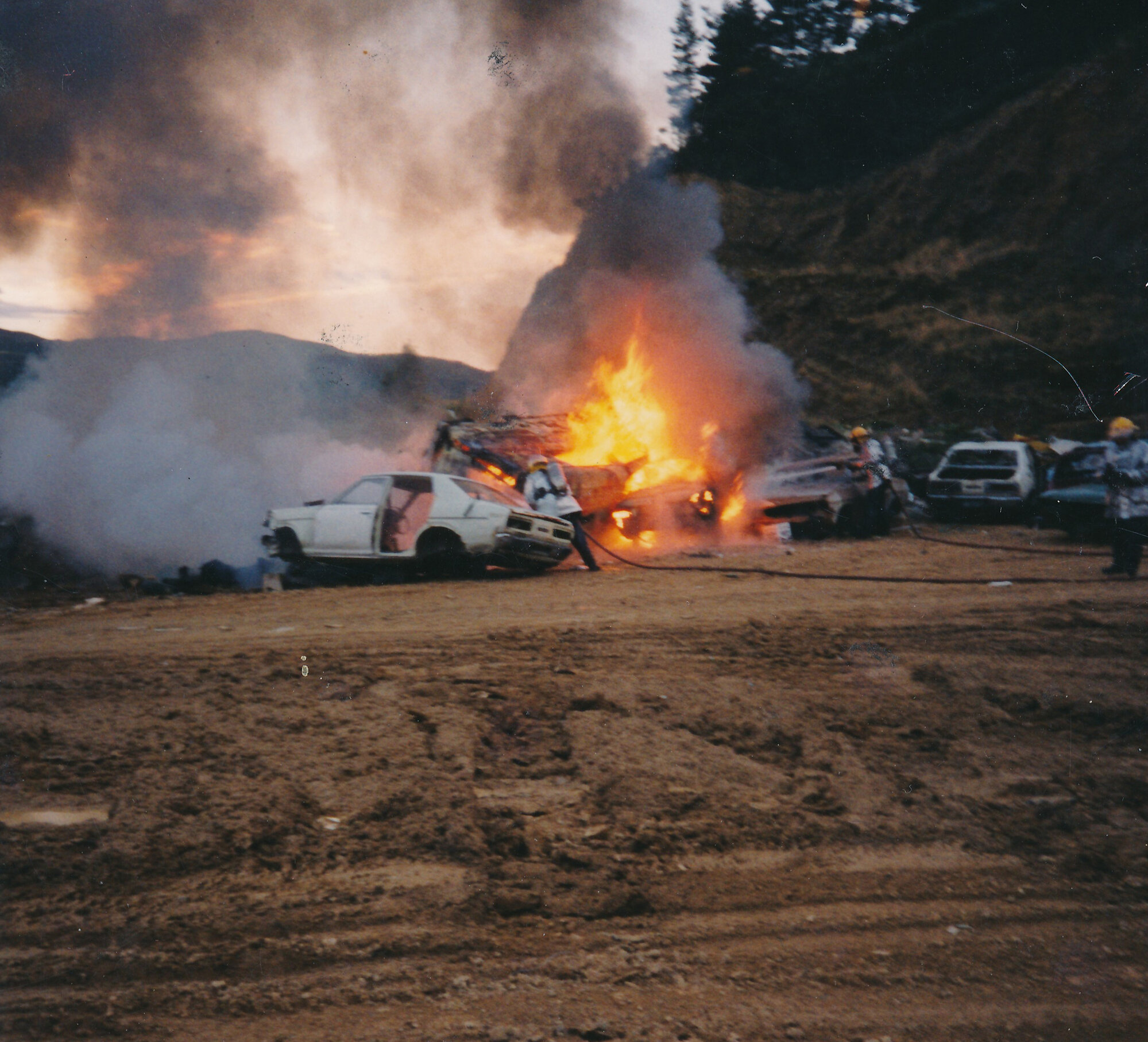 Silverstream Volunteer Fire Brigade; fire; cars