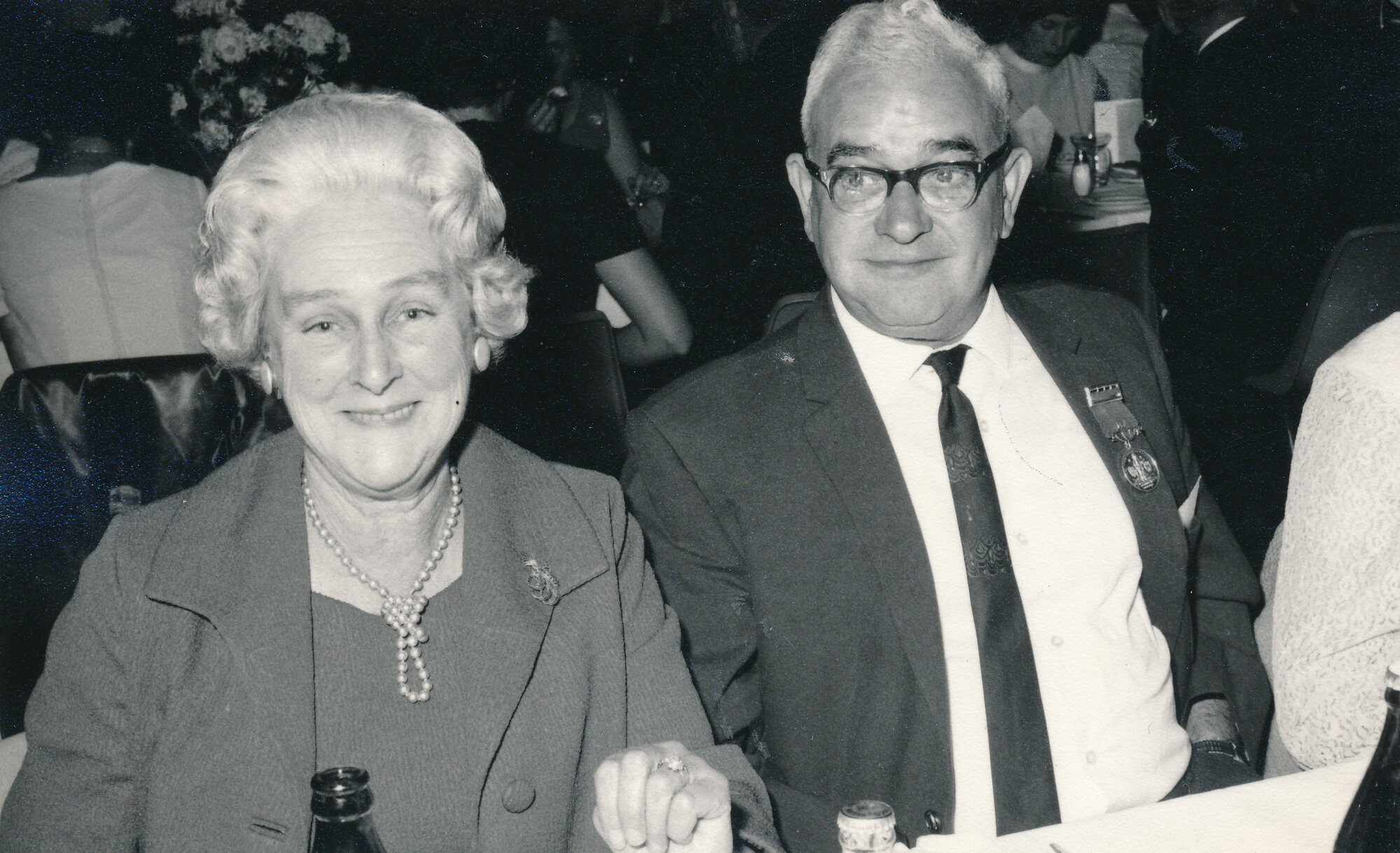 Silverstream Volunteer Fire Brigade; awards; 1946; Norm and Mrs Poole early 1940s