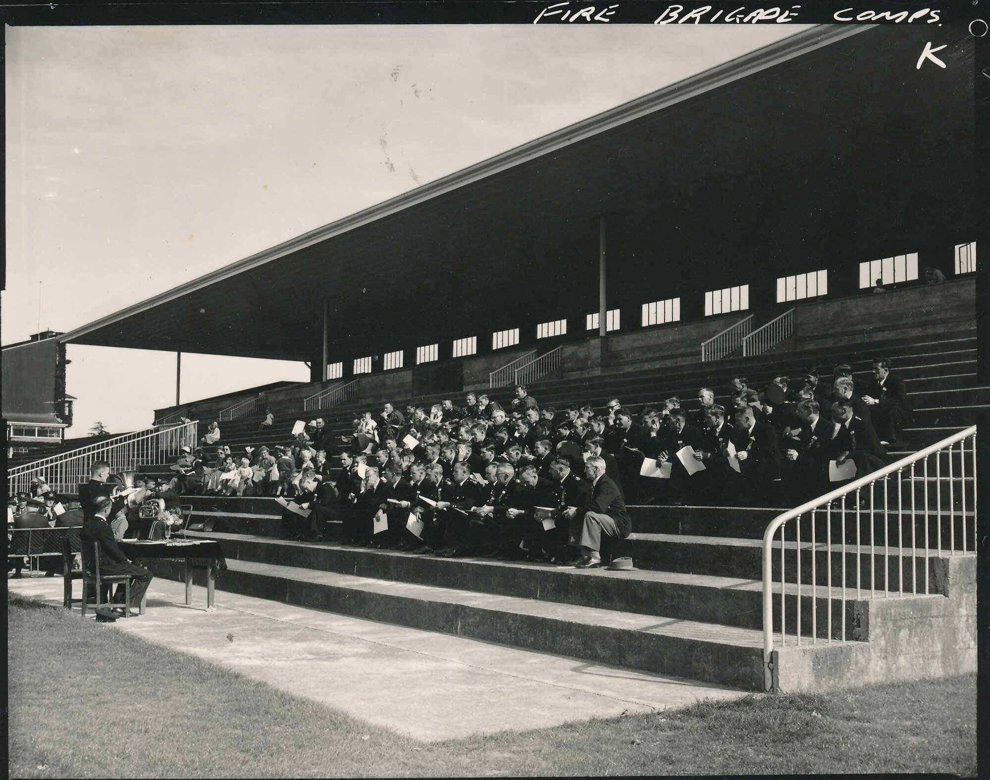 Silverstream Volunteer Fire Brigade; competitions; 1956. church parade?