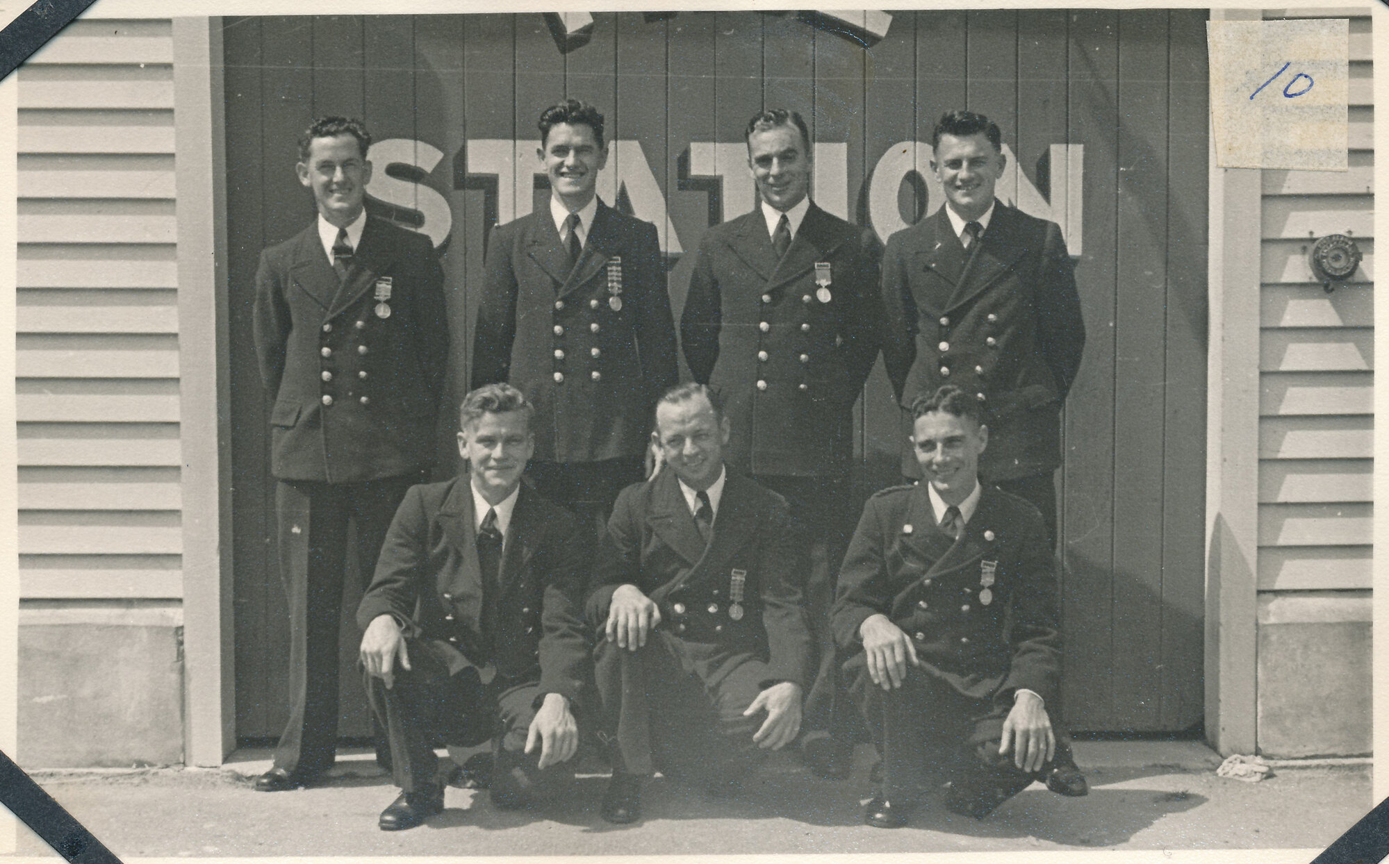 Silverstream Volunteer Fire Brigade building 1; Main Road South; Brigade members.