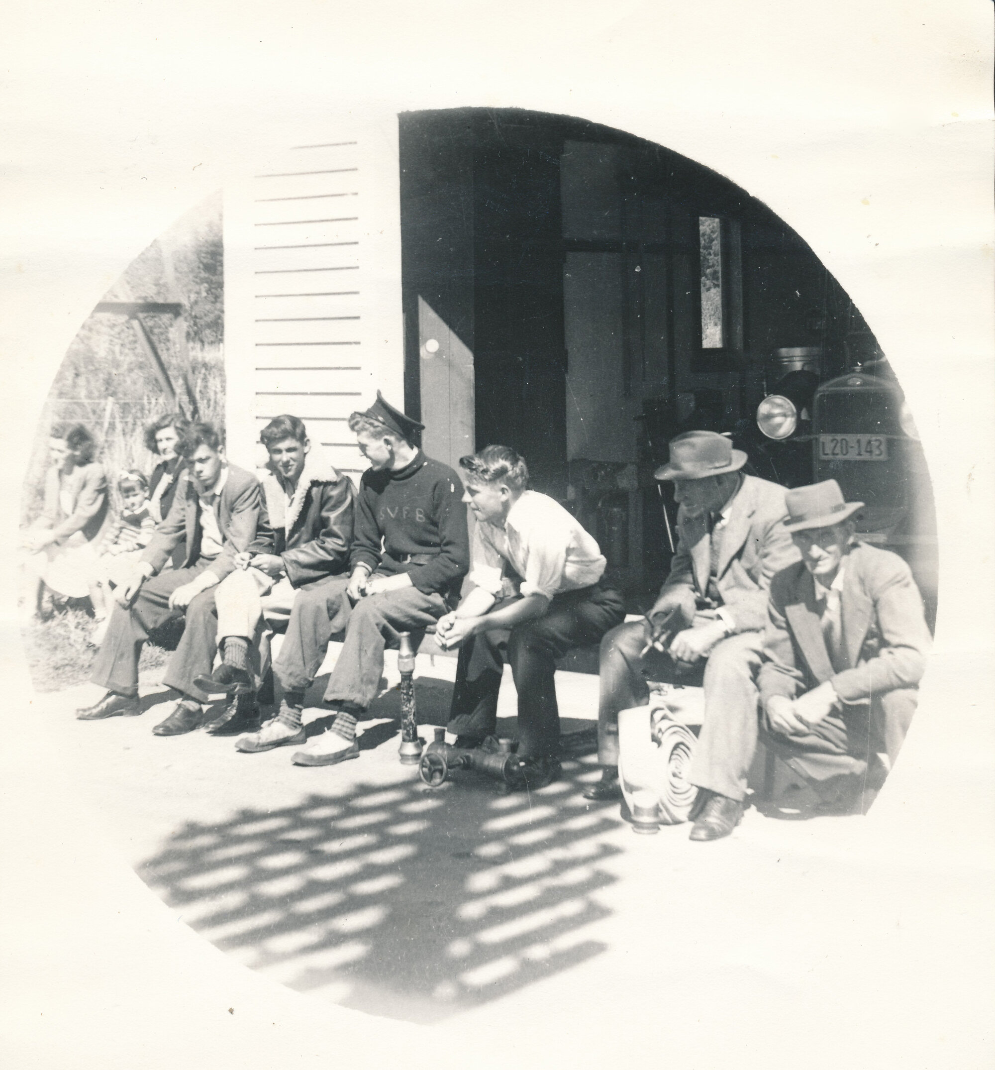 Silverstream Volunteer Fire Brigade group; Junior Brigade 1942?