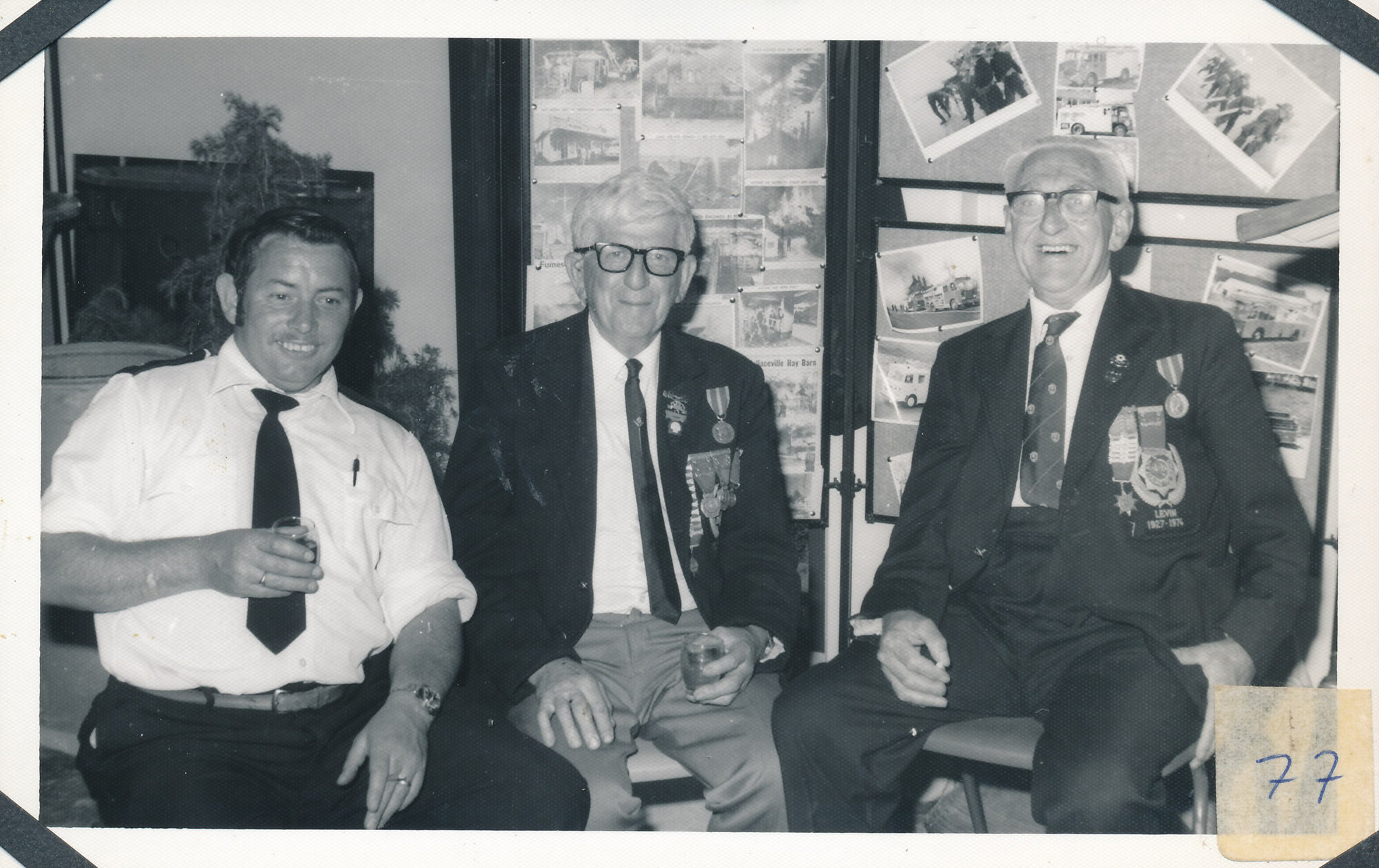 Silverstream Volunteer Fire Brigade group, 1977