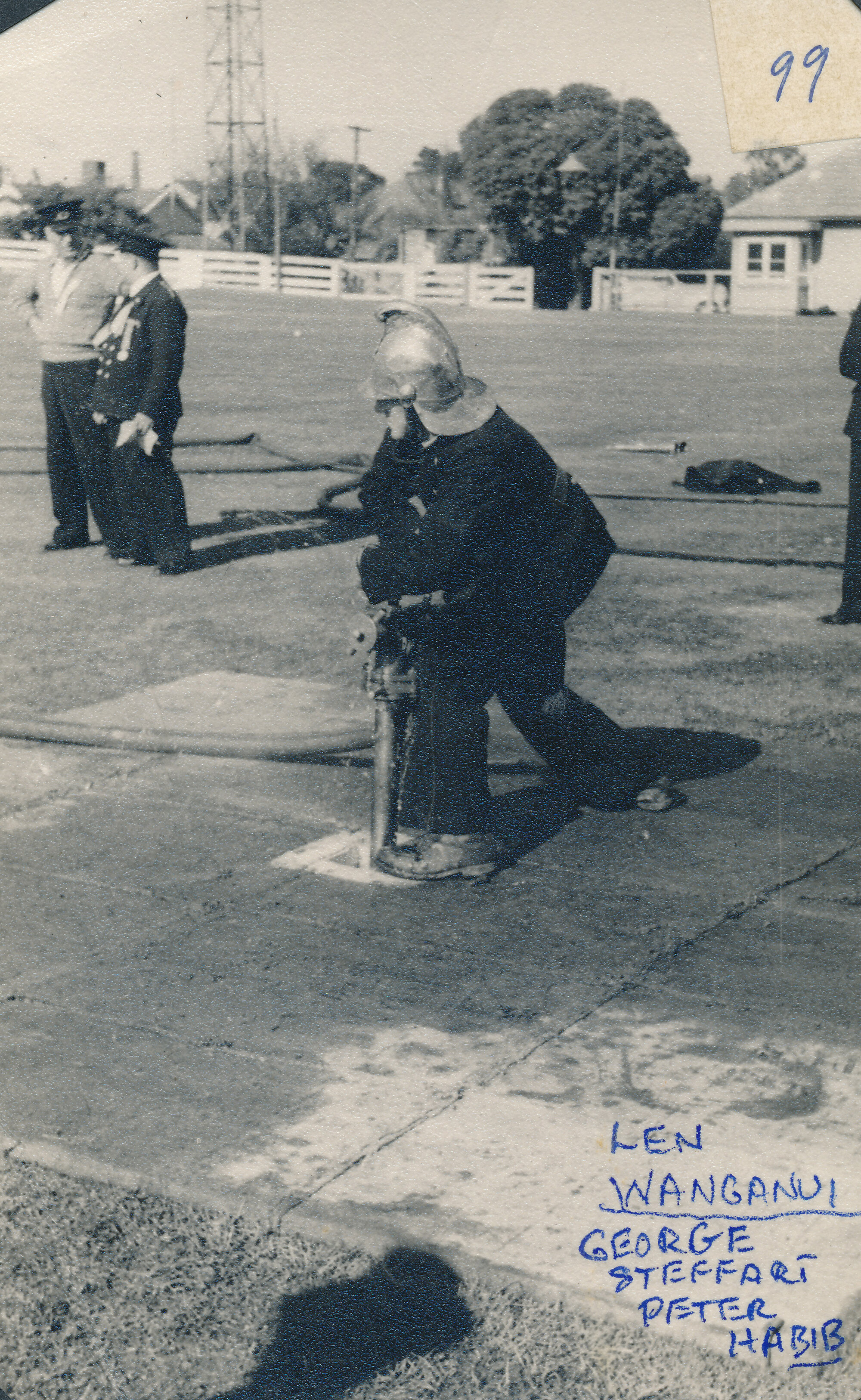 Silverstream Volunteer Fire Brigade; competitions; Wanganui; Len Stringer, George Steffart, Peter Habib