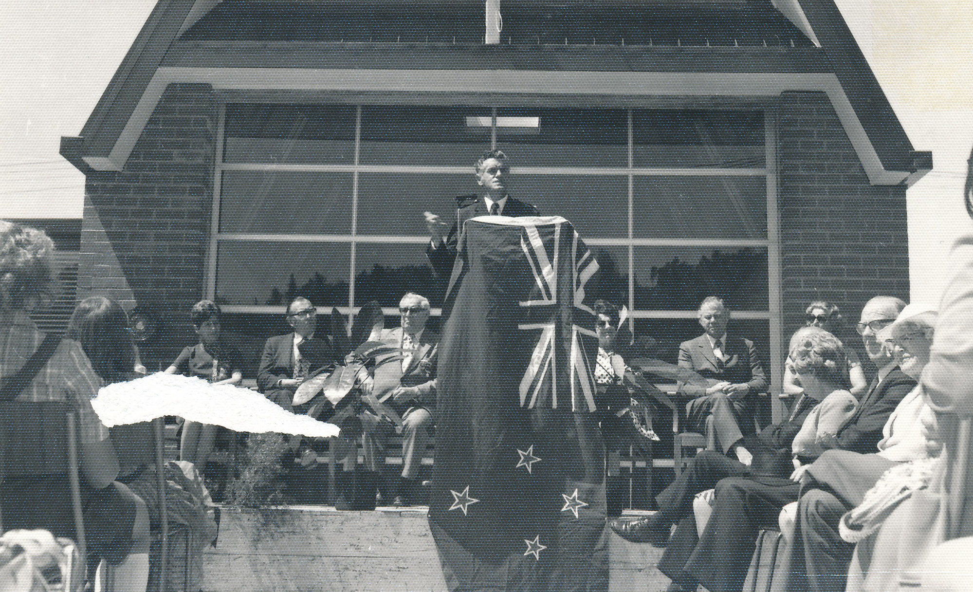 Silverstream Volunteer Fire Brigade; new station formal opening; November 1974; speaker Fred Stringer, Station Officer