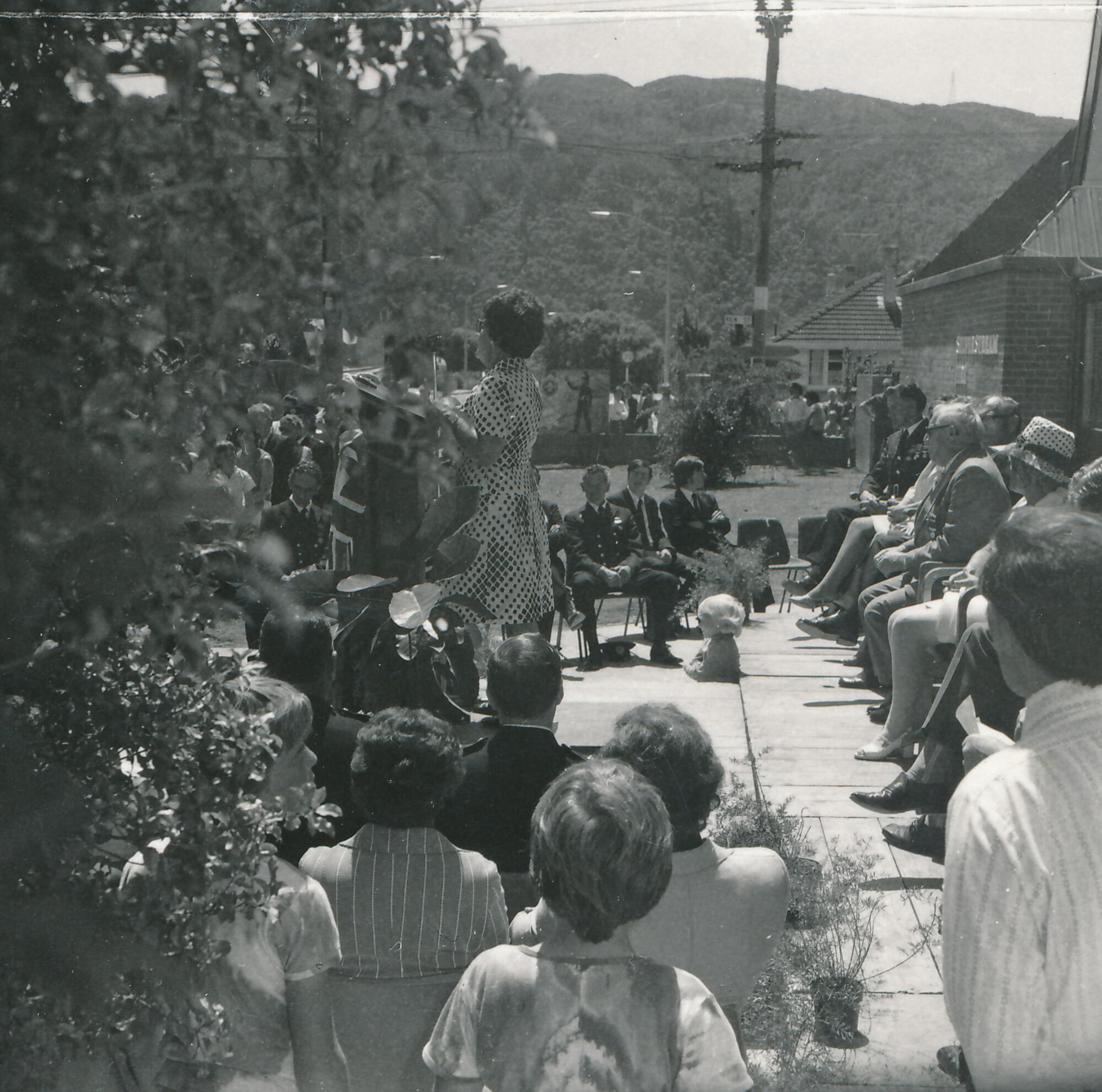 Silverstream Volunteer Fire Brigade; new station formal opening; November 1974; speaker Doris Nicholson, Mayor