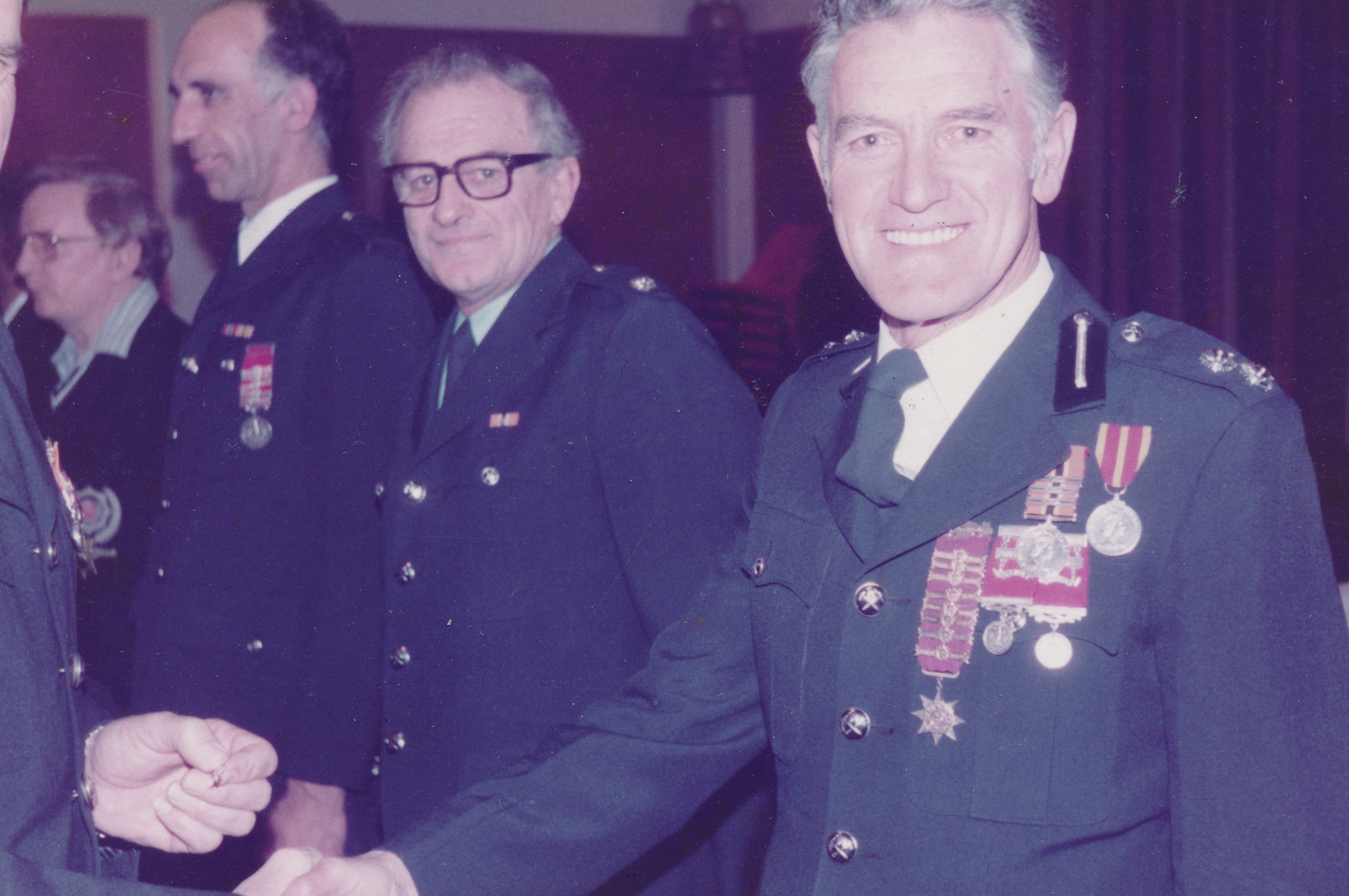 Silverstream Volunteer Fire Brigade; awards; 1981; Honours night; Terry Malloy, John Elworthy, John Cutfield and Fred Stringer.