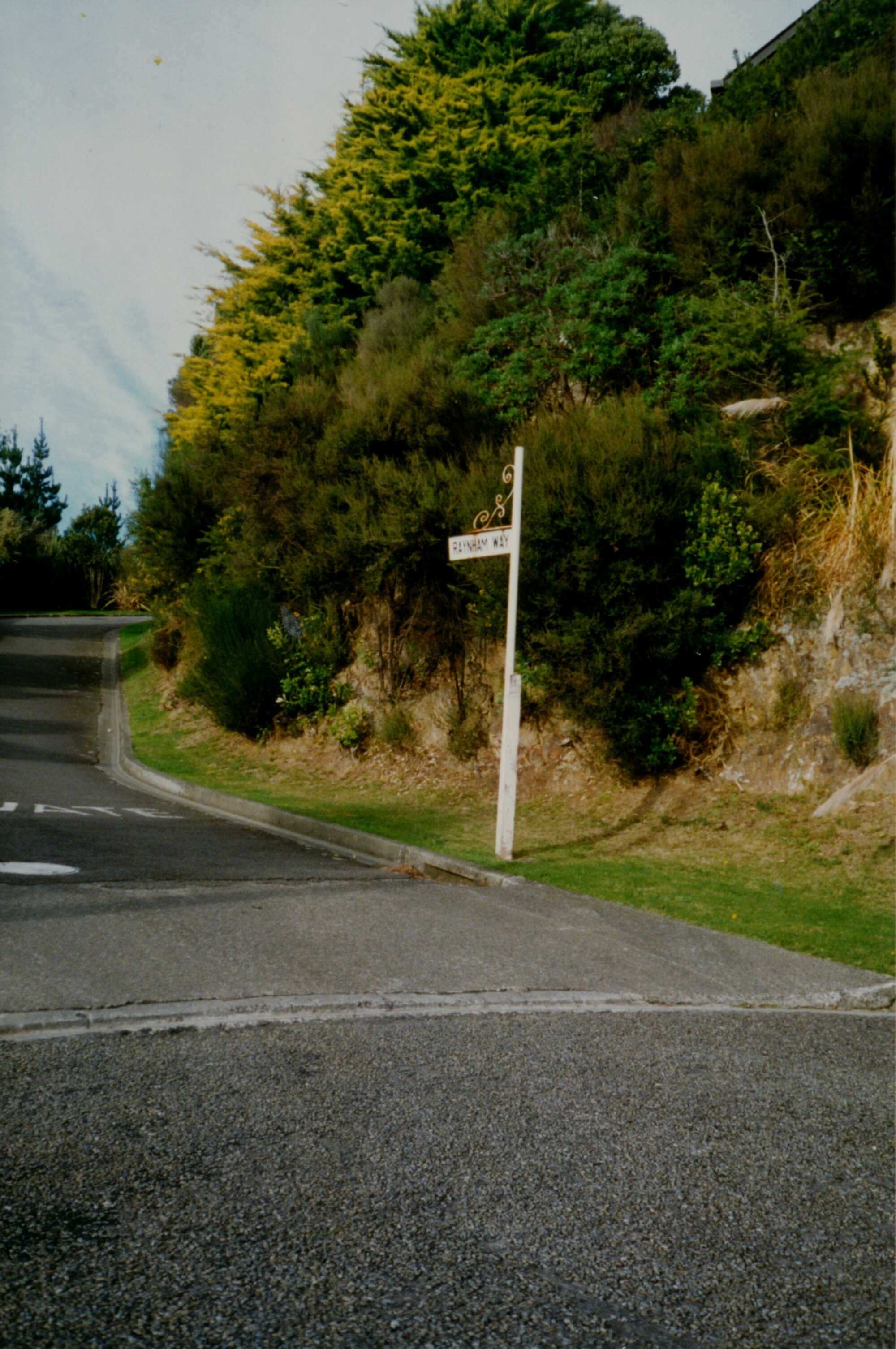 Redvers subdivision, eastern end of Chatsworth Road; street sign for Raynham Way