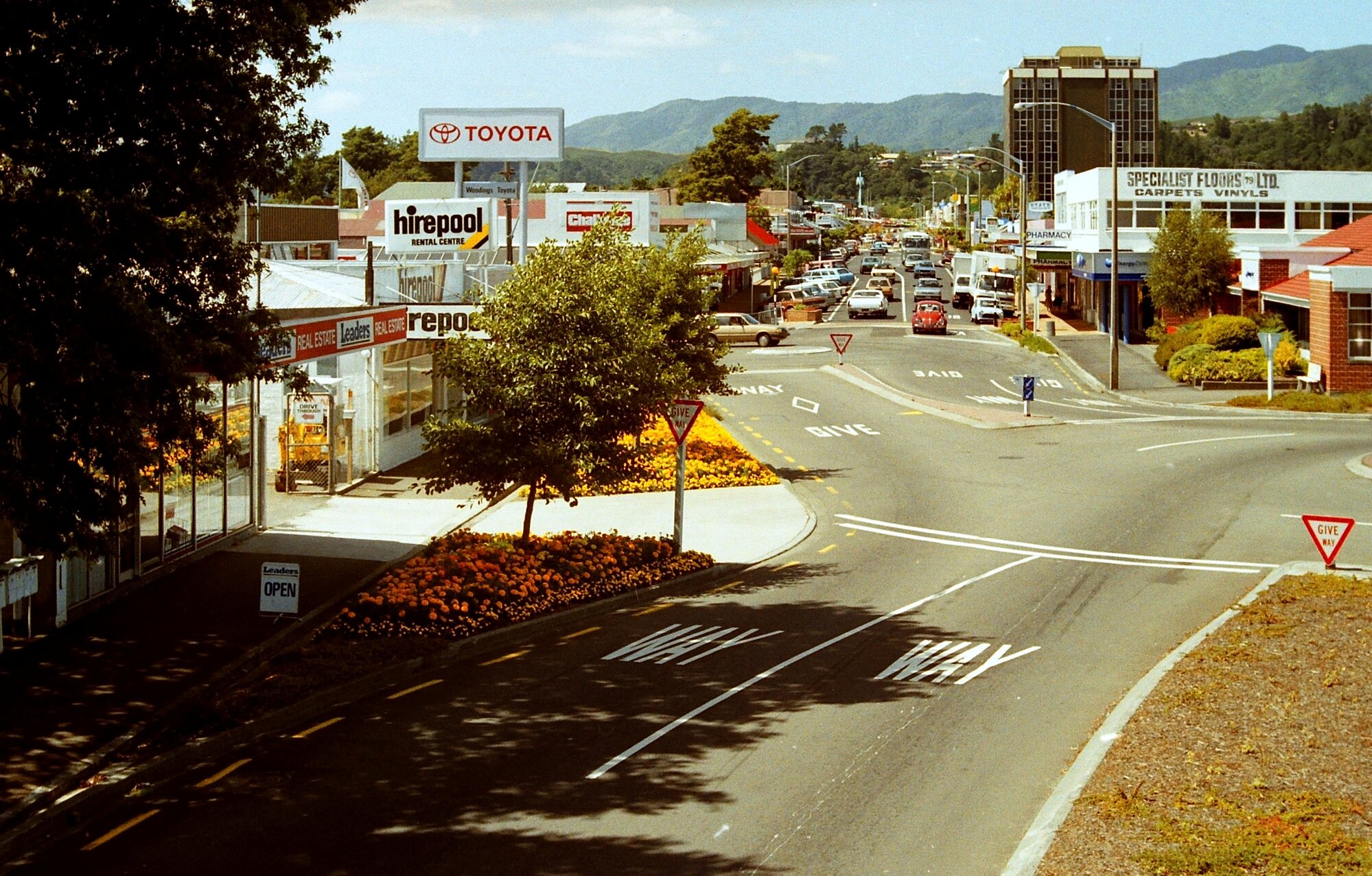 Fergusson Drive at west end of Main Street; ca. 1990s