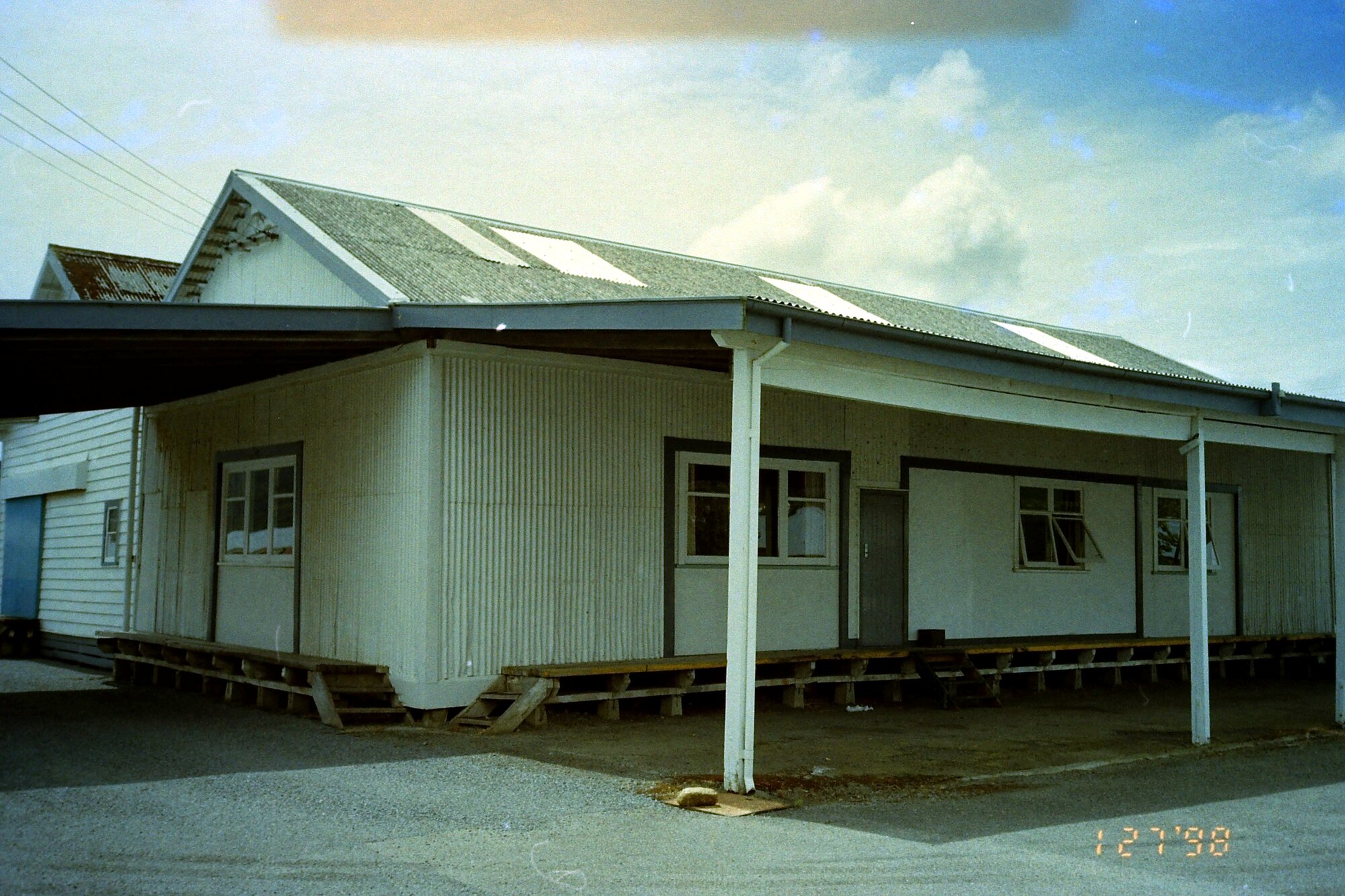 Trentham Camp building; unidentified wood-and corrugated-iron store