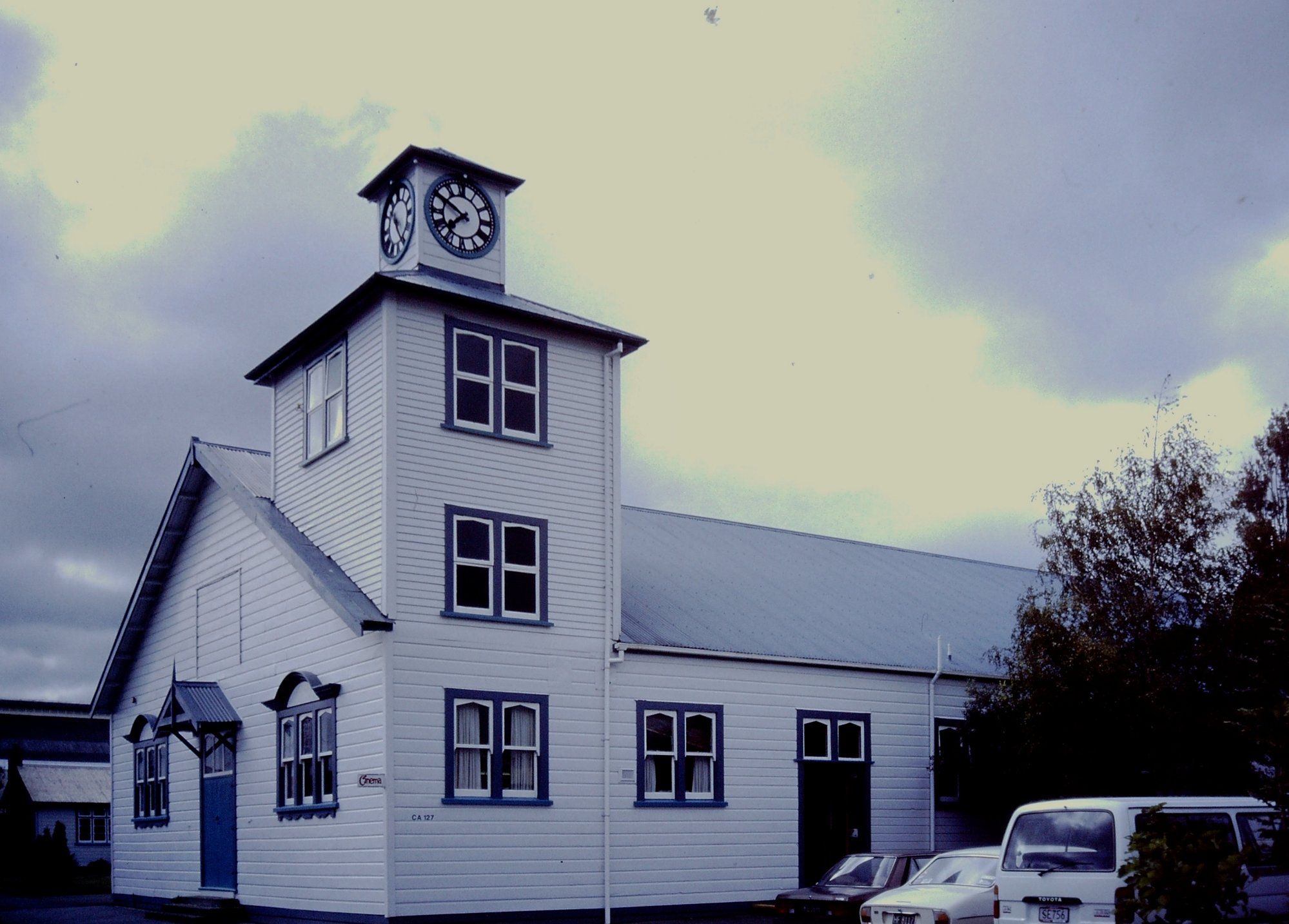 Trentham Camp building; former memorial chapel and clock tower.