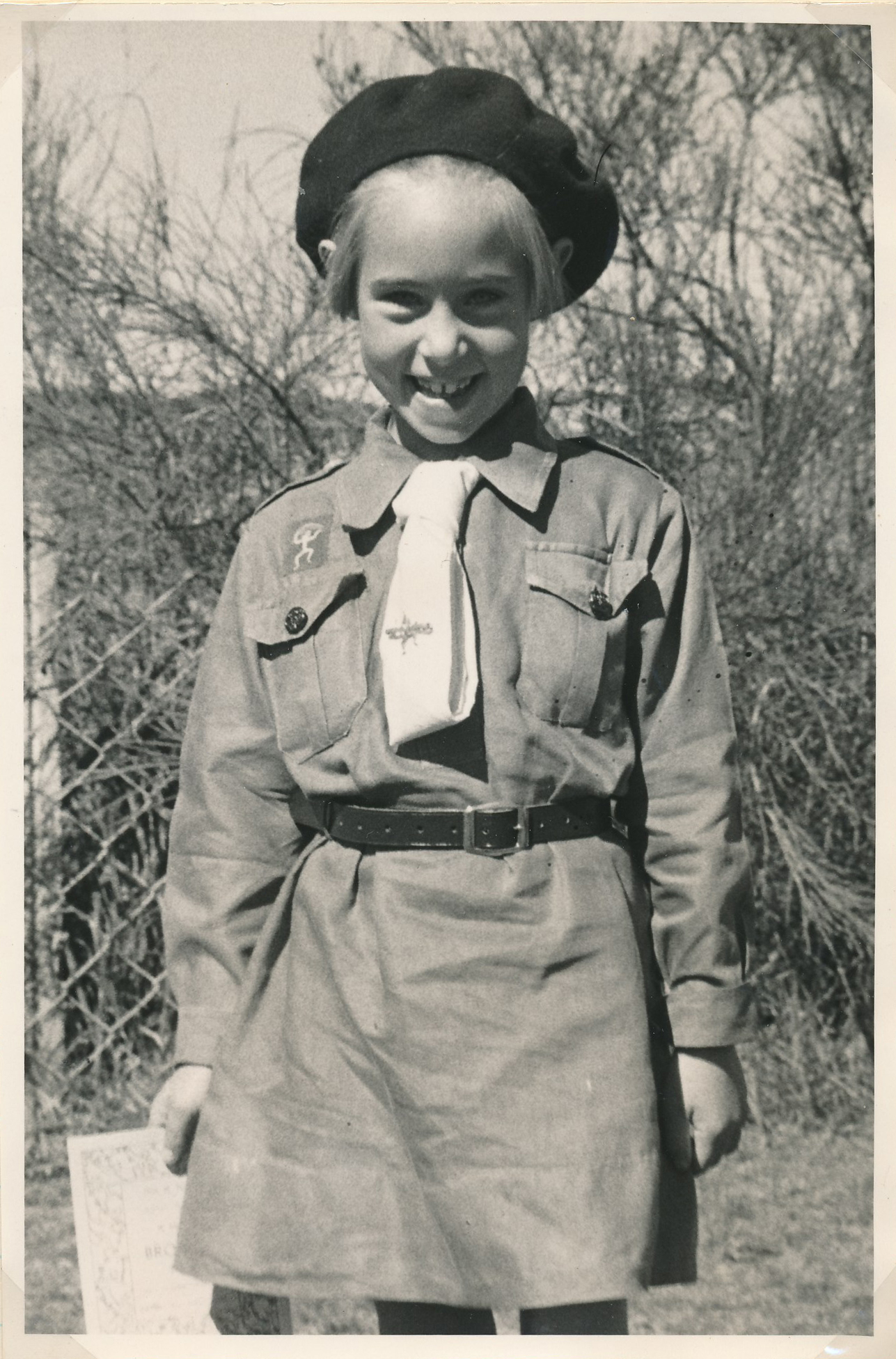 Susan Bryant; Member of the 1st Upper Hutt Brownie Pack; ca 1950s