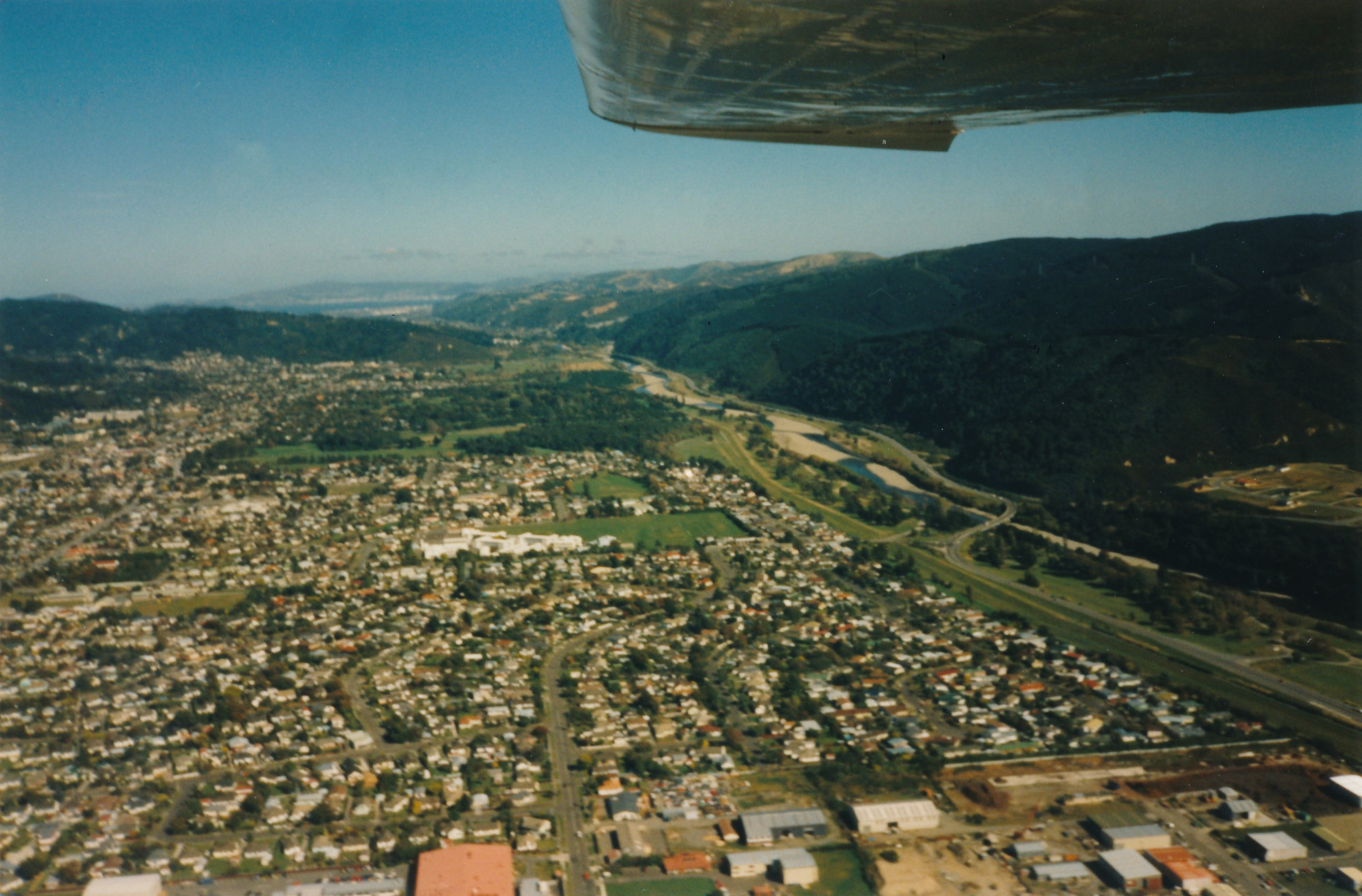 Aerial Looking South over Upper Hutt; ca 1990s