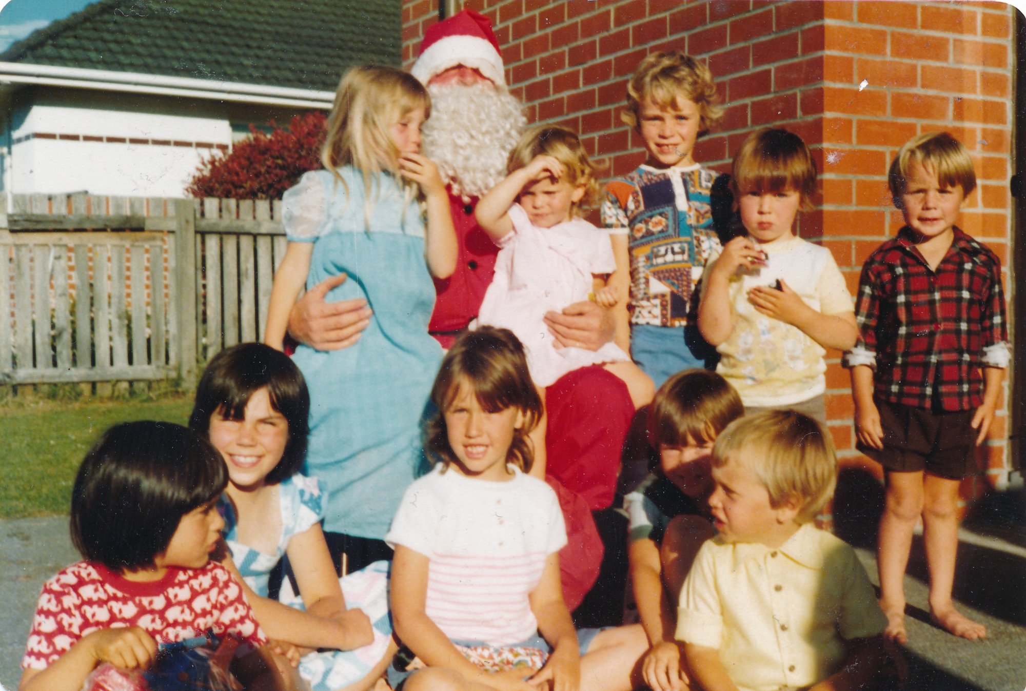 Silverstream Volunteer Fire Brigade; Christmas; children with Santa; December 1981