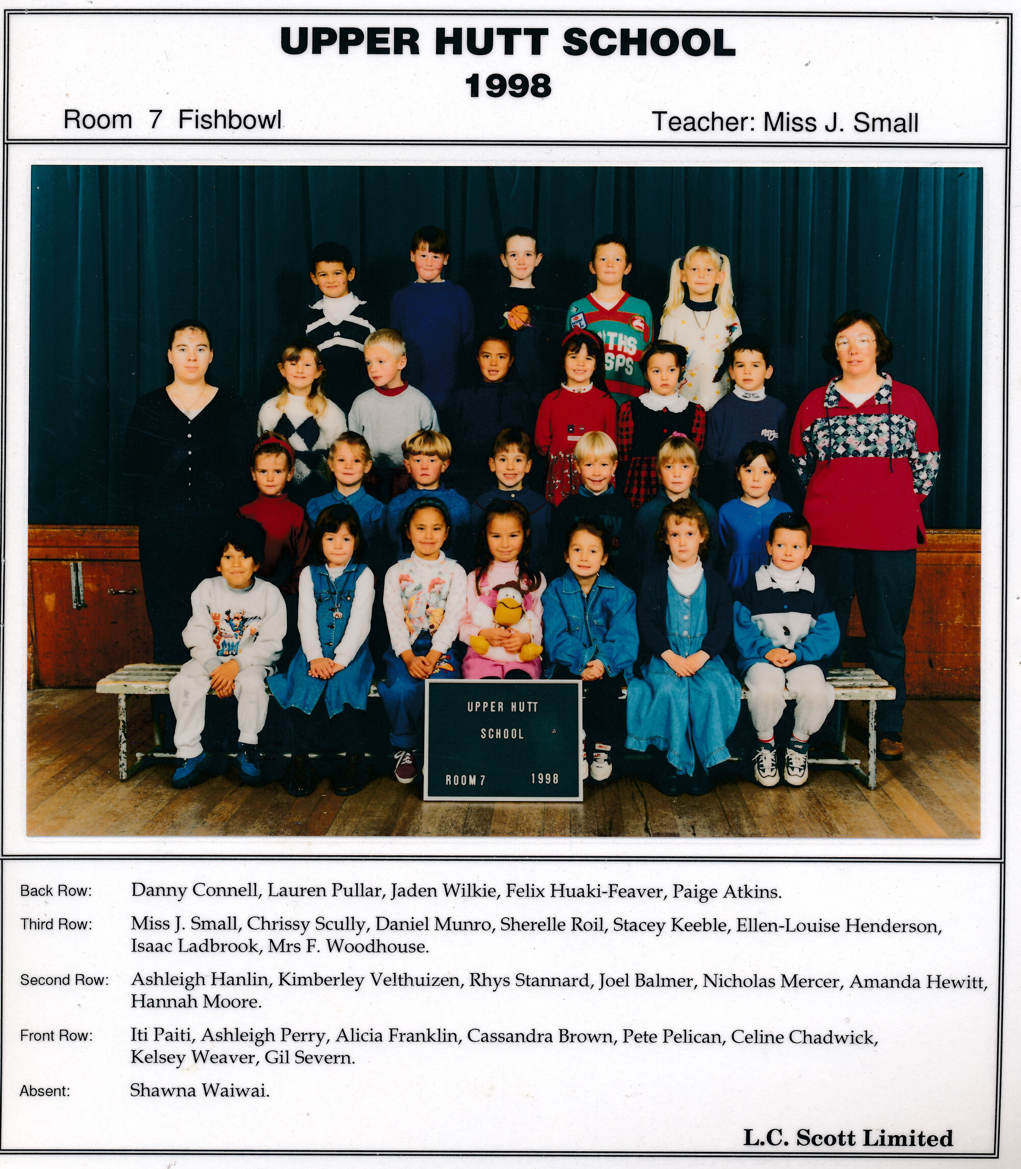 Upper Hutt School, Room 7; 1998