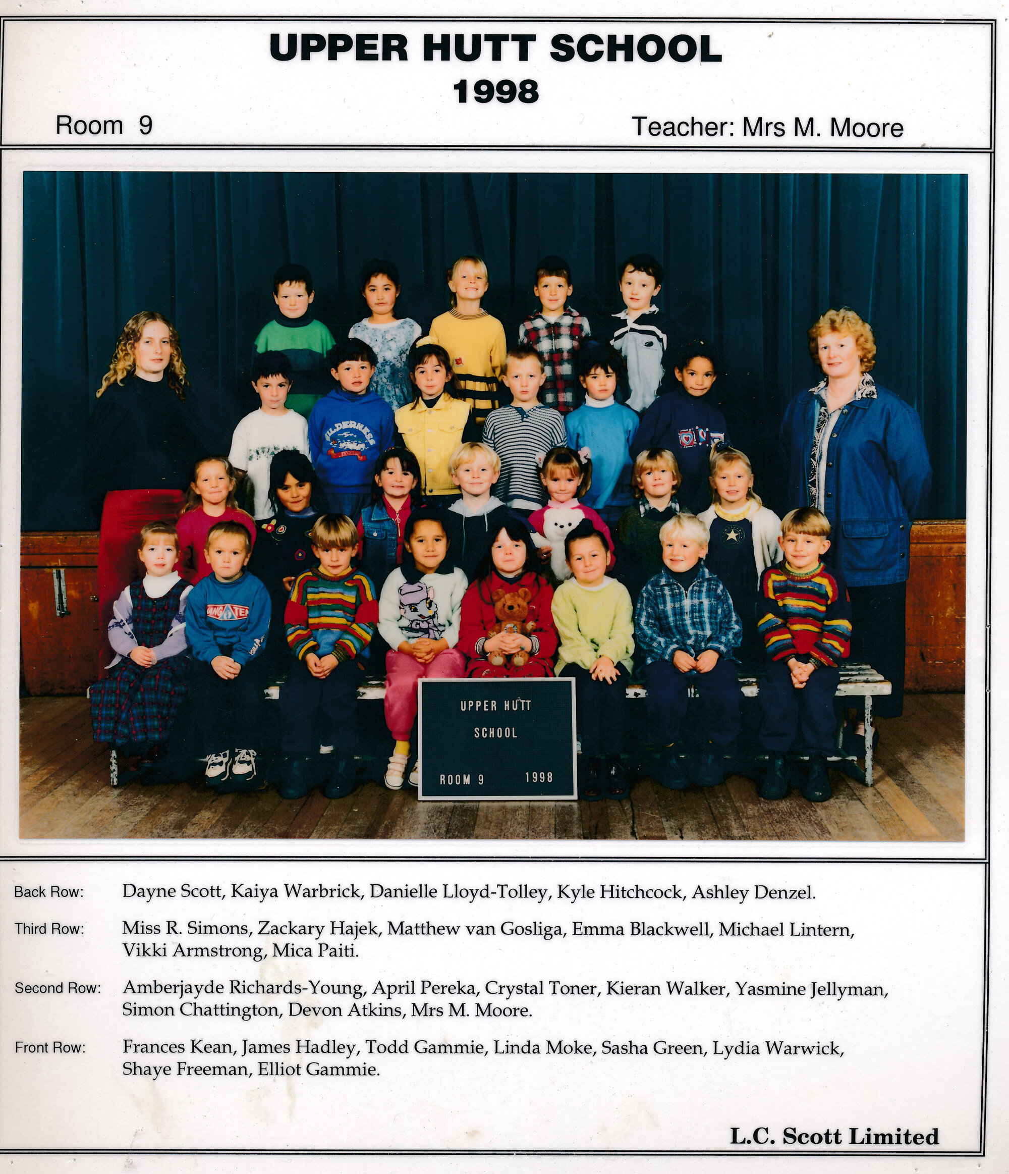 Upper Hutt School, Room 9; 1998