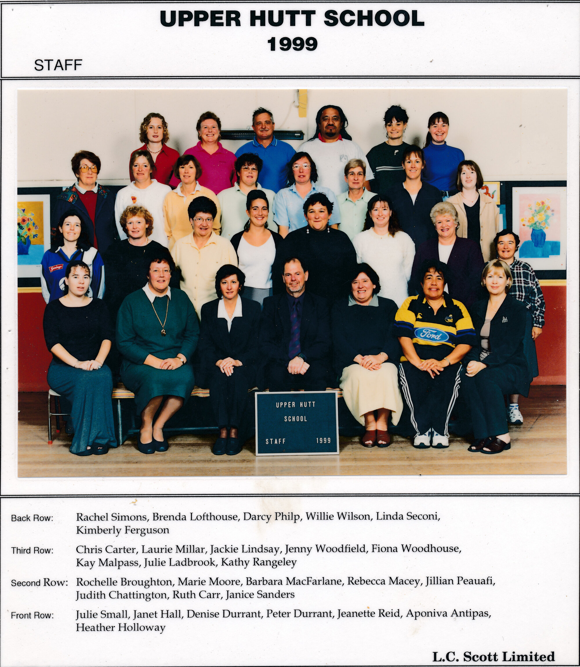 Upper Hutt School, Staff; 1999