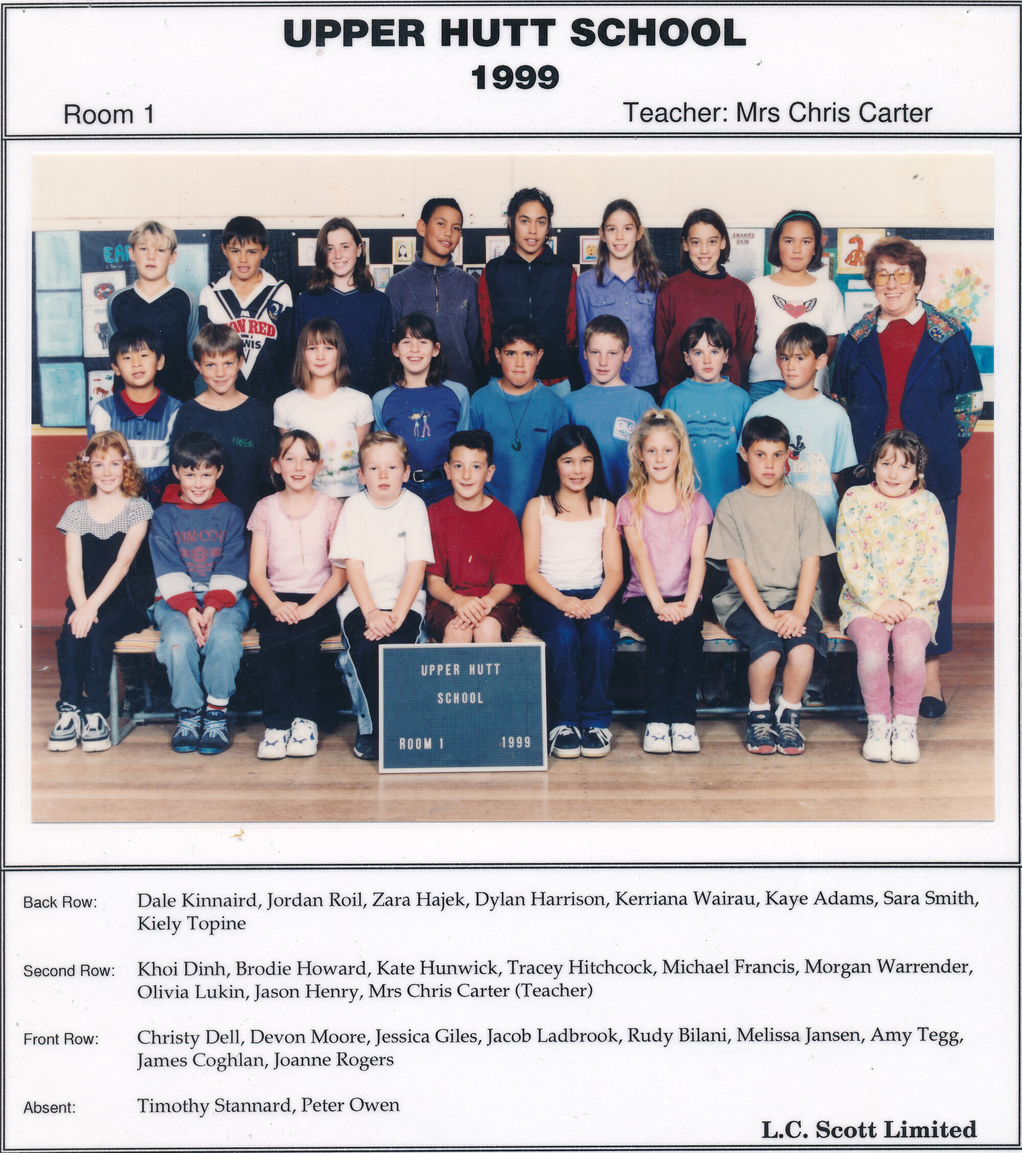 Upper Hutt School, Room 1; 1999
