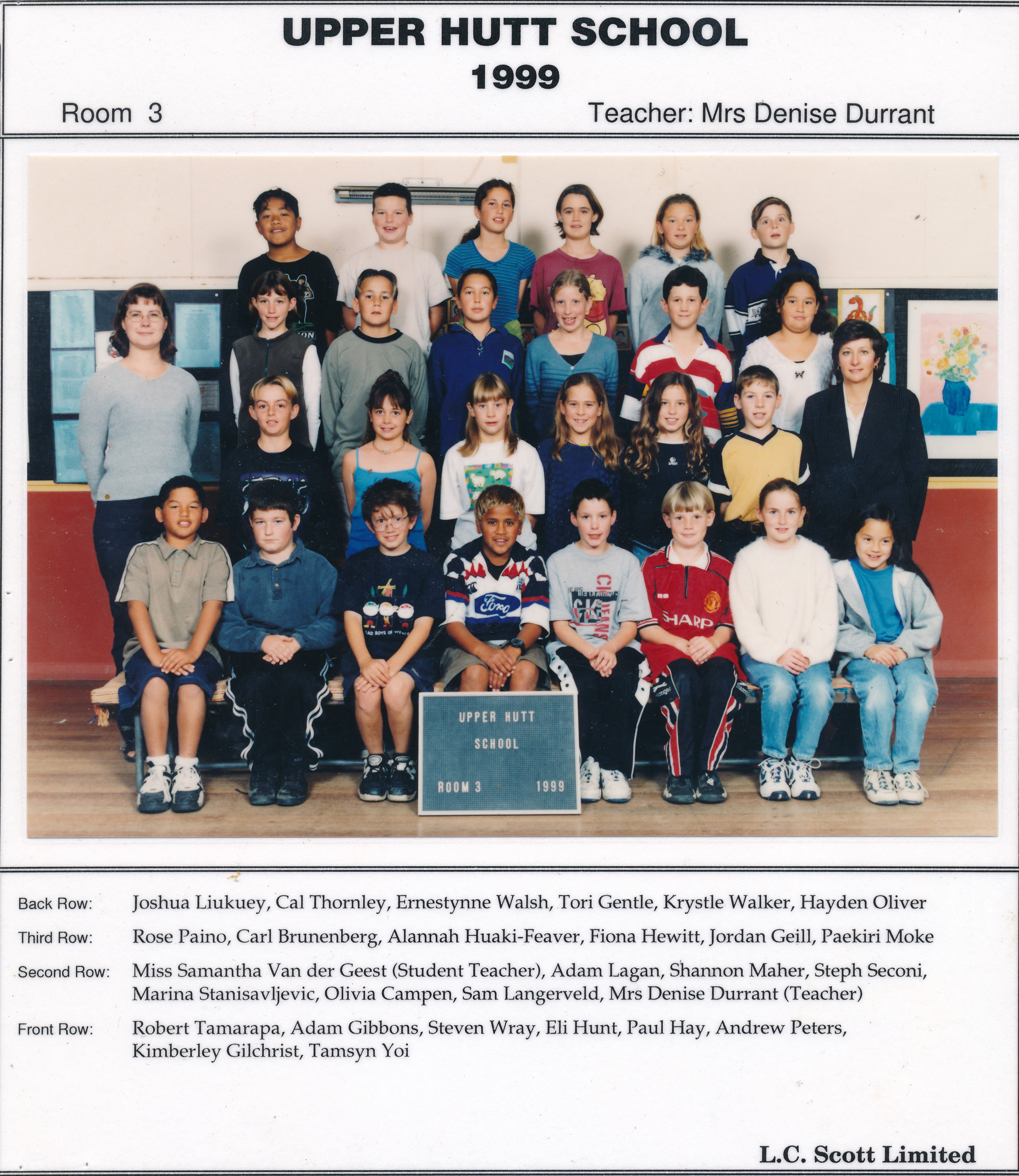 Upper Hutt School, Room 3; 1999