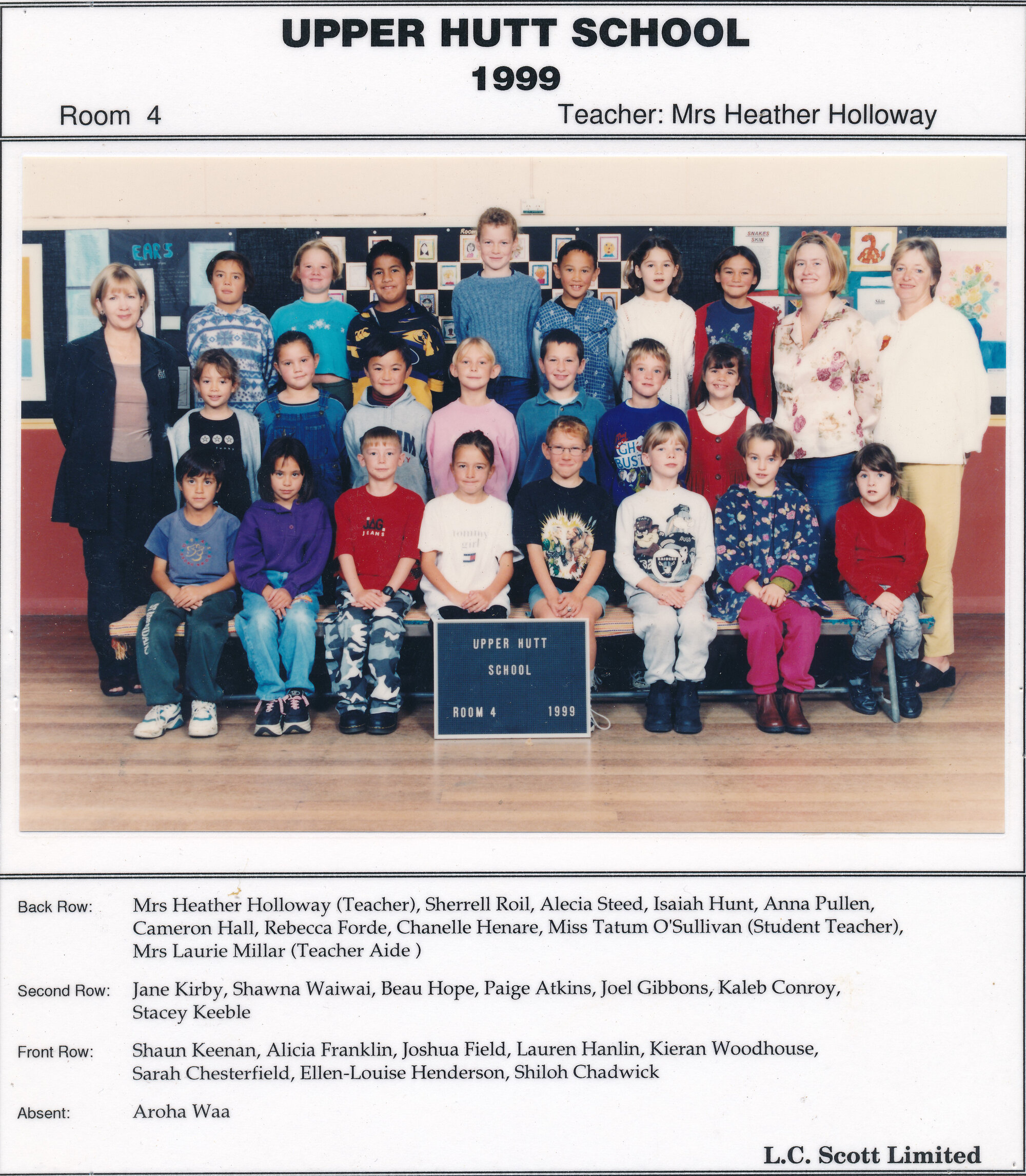 Upper Hutt School, Room 4; 1999