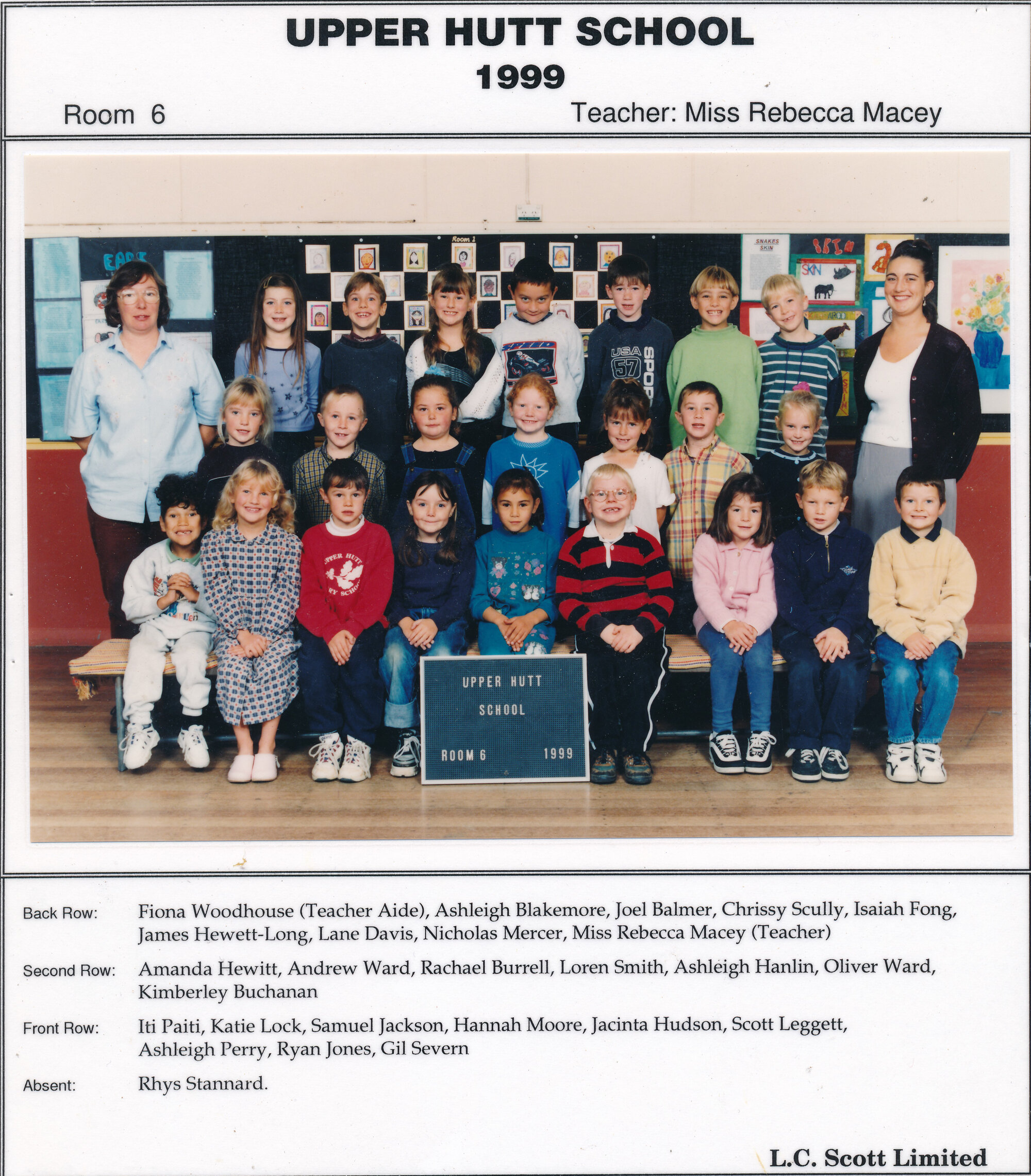 Upper Hutt School, Room 6; 1999