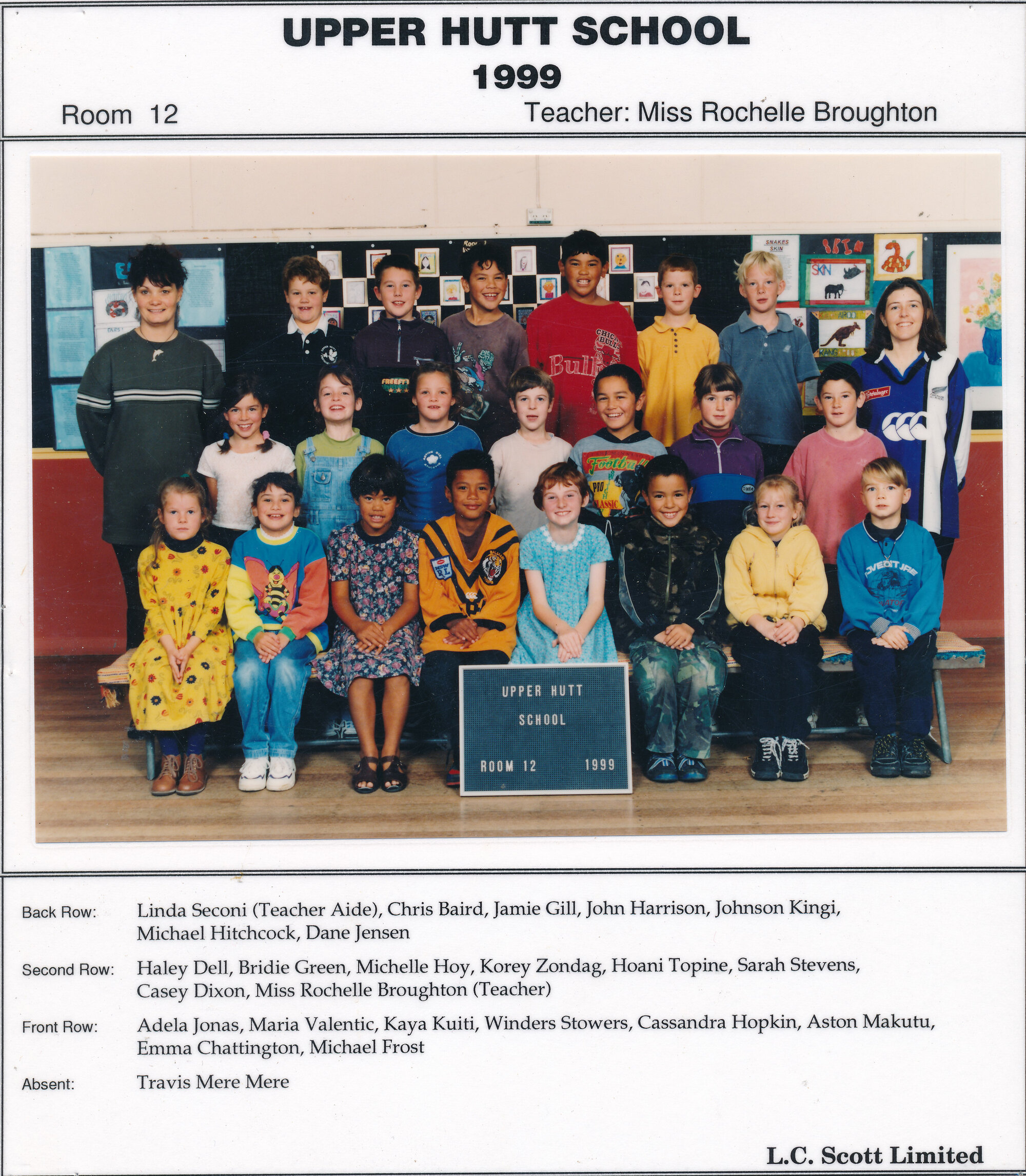 Upper Hutt School, Room 12; 1999