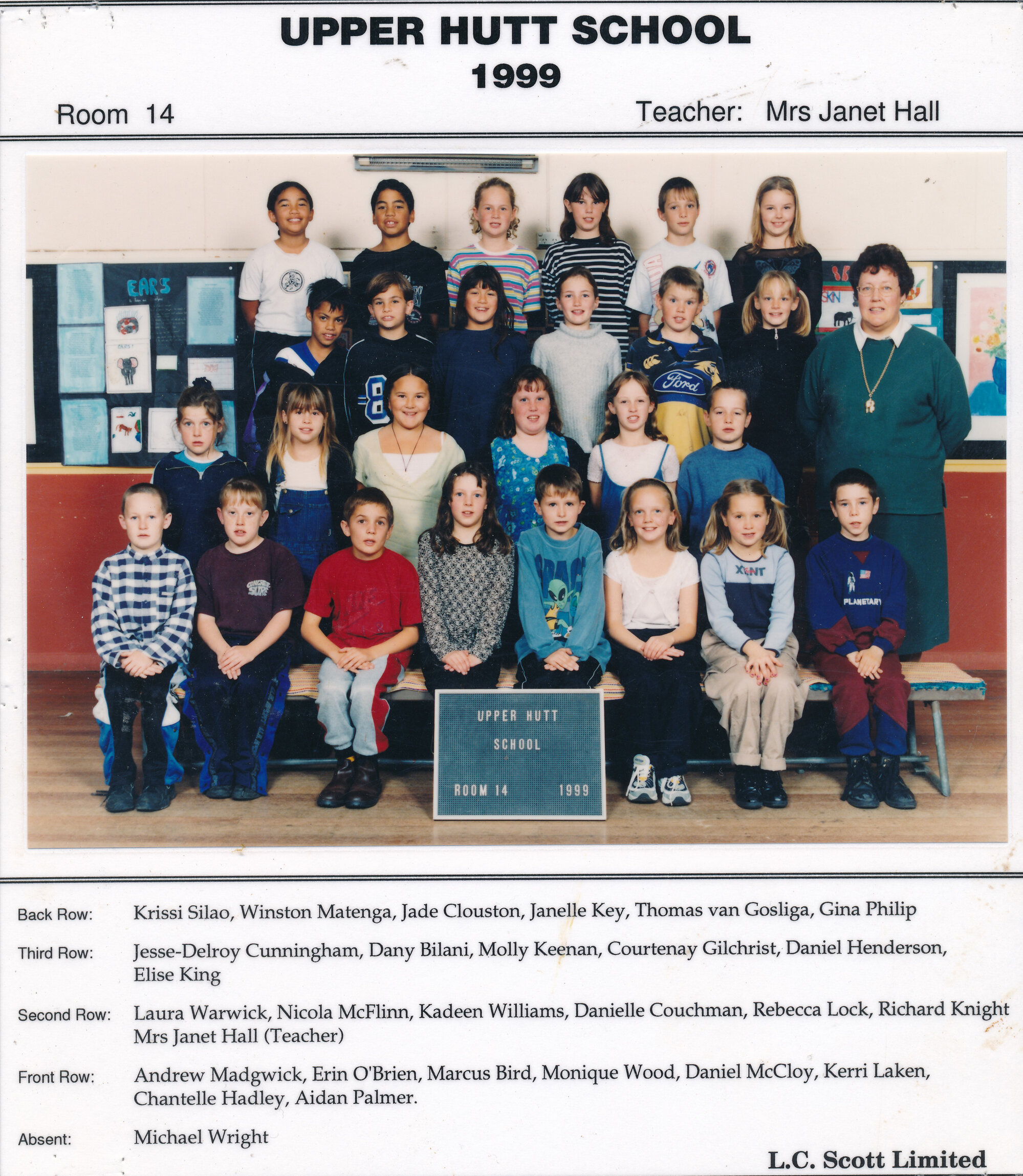 Upper Hutt School, Room 14; 1999