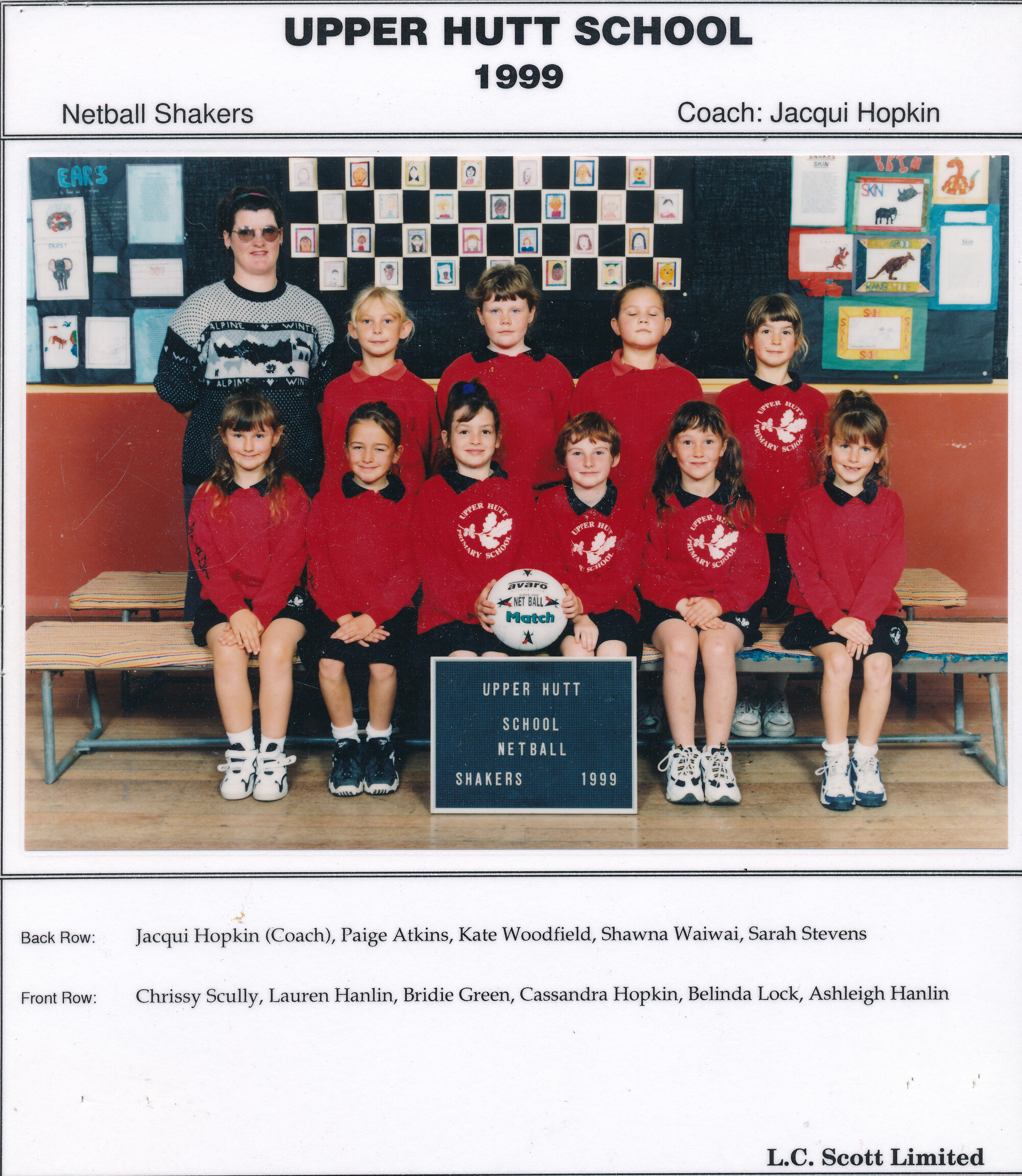 Upper Hutt School, Netball 'Shakers'; 1999