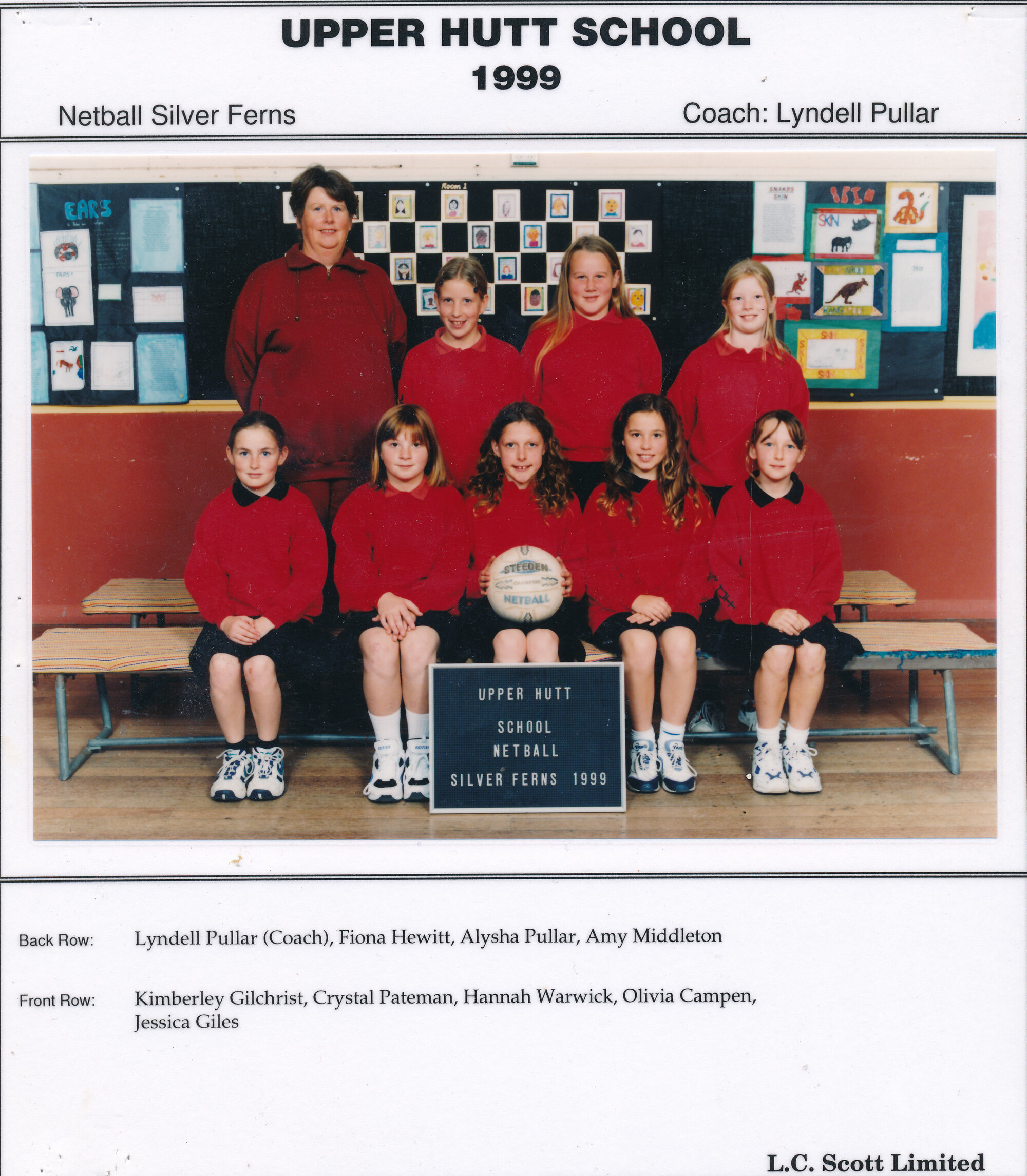 Upper Hutt School, Netball 'Silver Ferns'; 1999