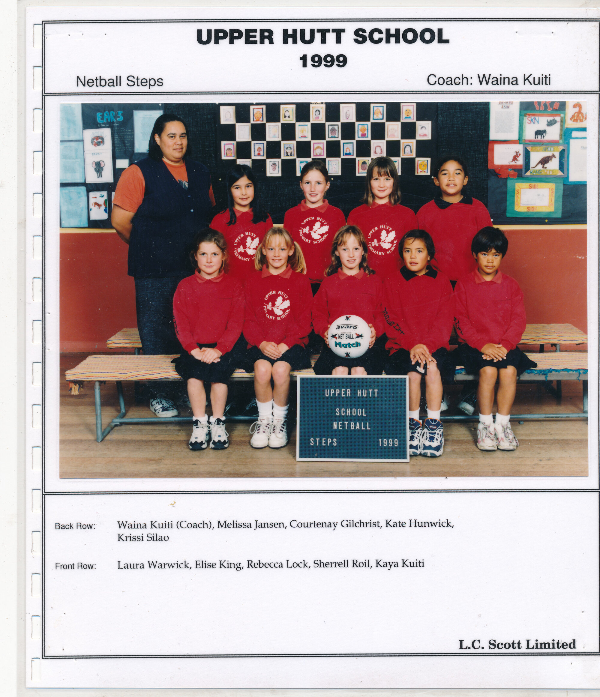 Upper Hutt School, Netball 'Steps'; 1999